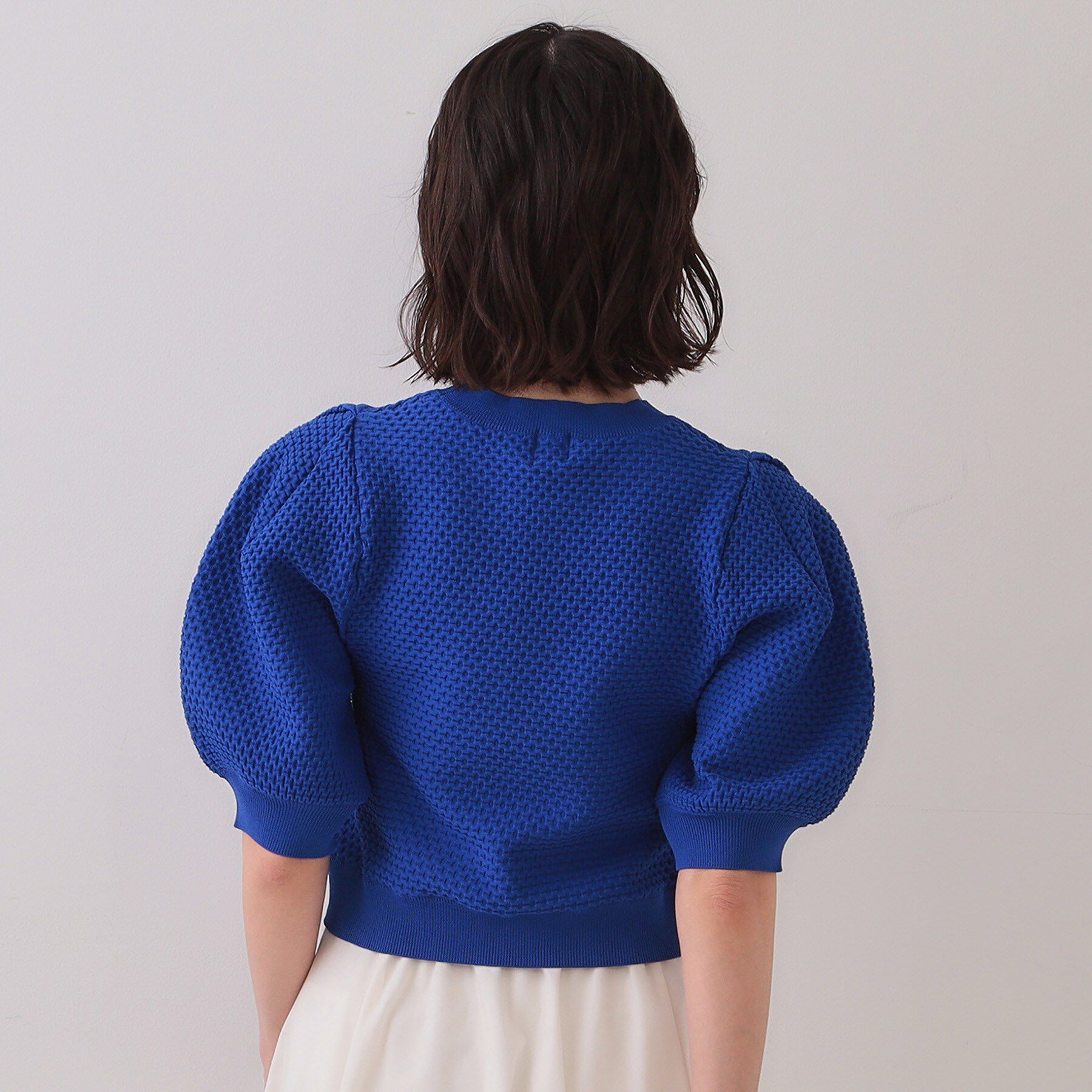 OPAQUE.CLIP「ぽこぽこパフスリーブニット【洗濯機洗い可/抗ピル】」|ニット・セーター|