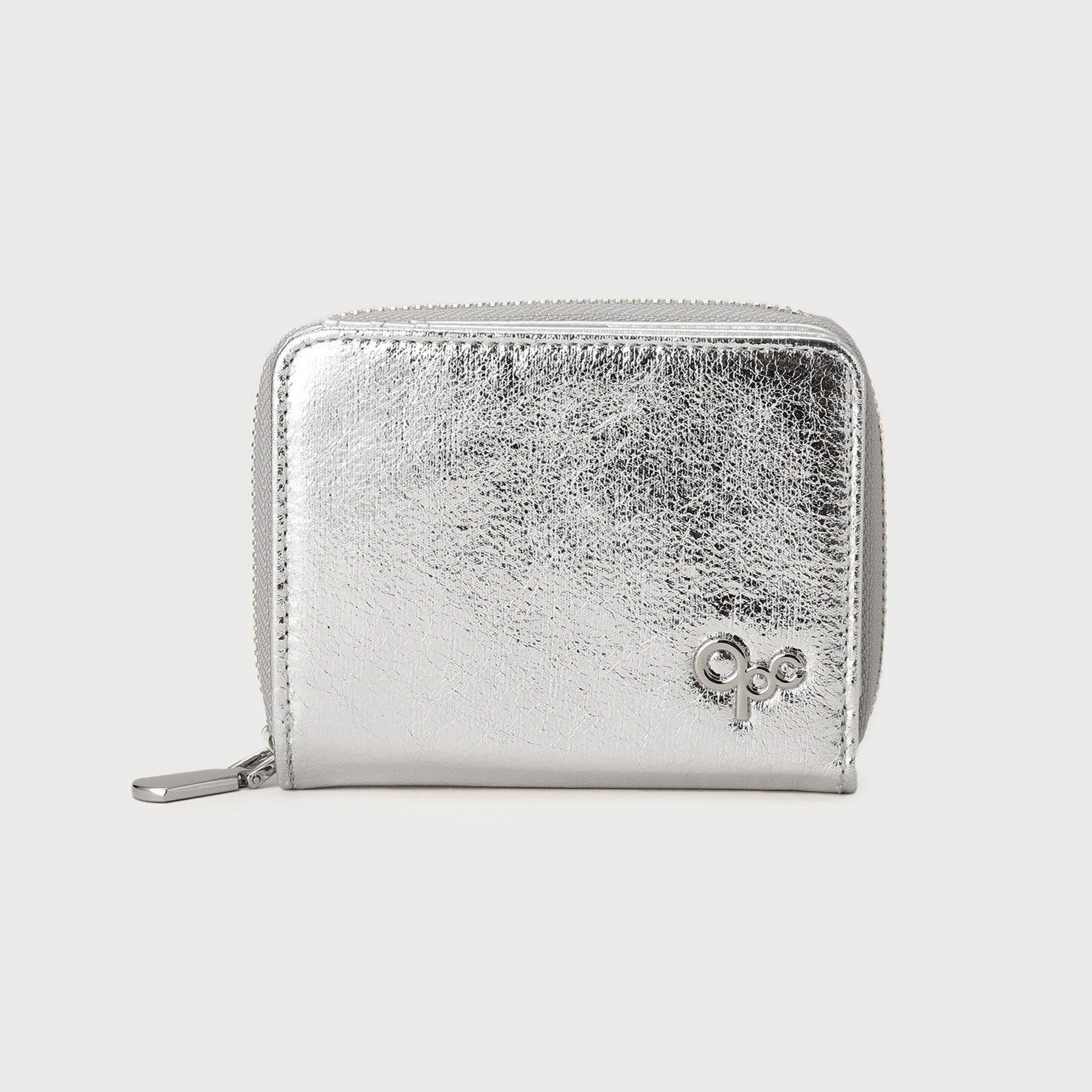 OPAQUE.CLIP「メタルパーツデザイン 二つ折りミニウォレット」|財布|シルバー(106)
