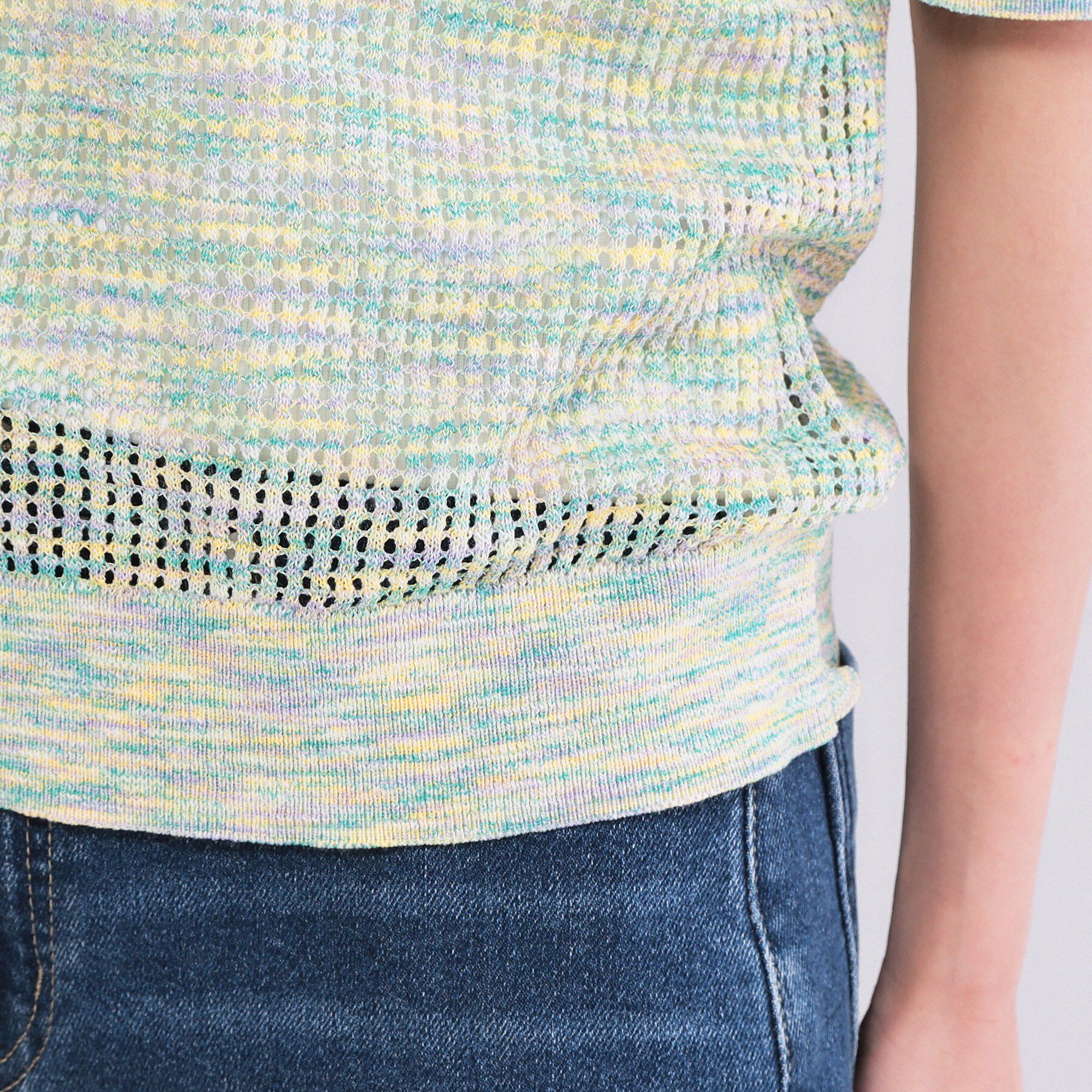 OPAQUE.CLIP「MIXメッシュニット【洗濯機OK／抗ピル】」|ニット・セーター|