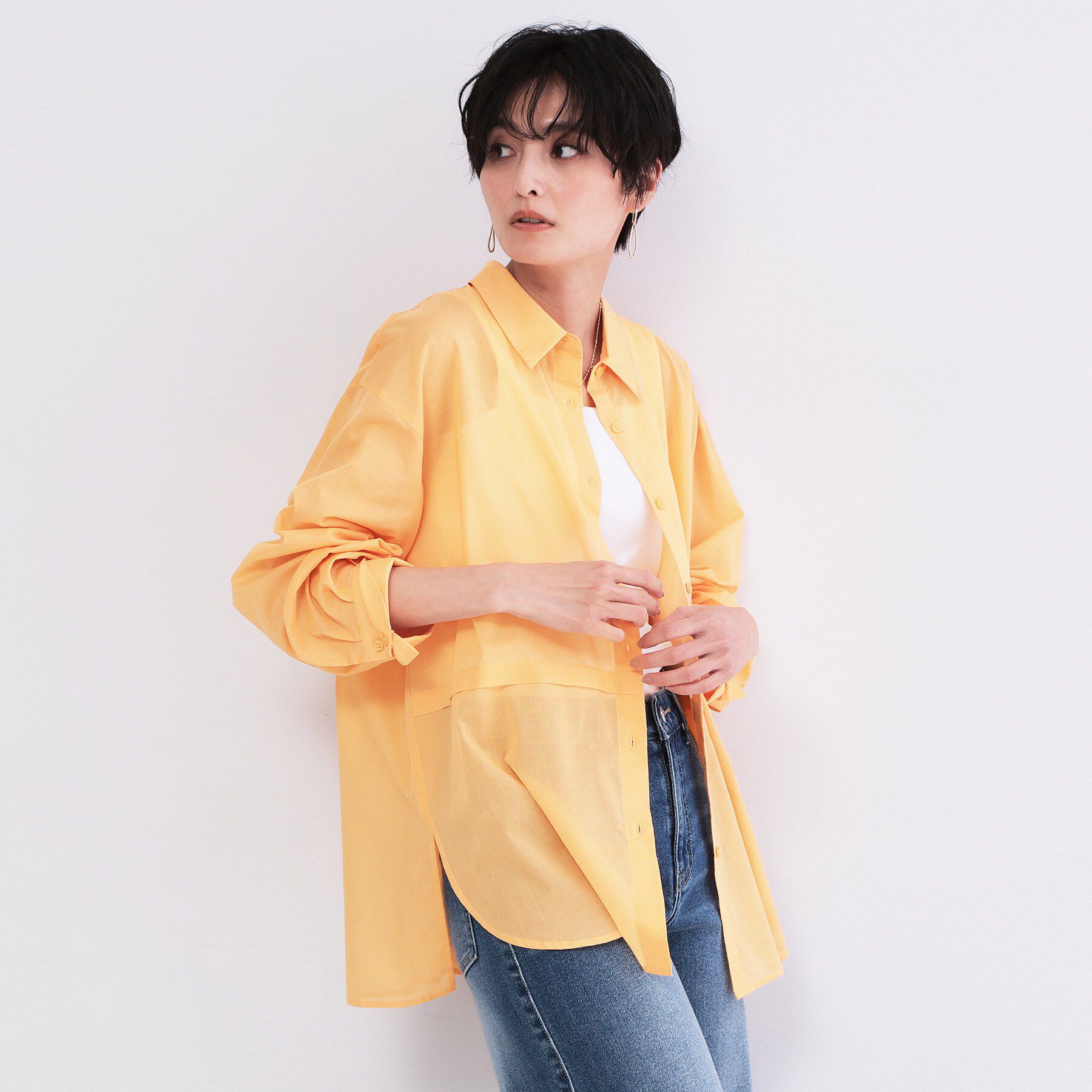 OPAQUE.CLIP「シアーローンシャツ【洗濯機OK】」|シャツ・ブラウス|