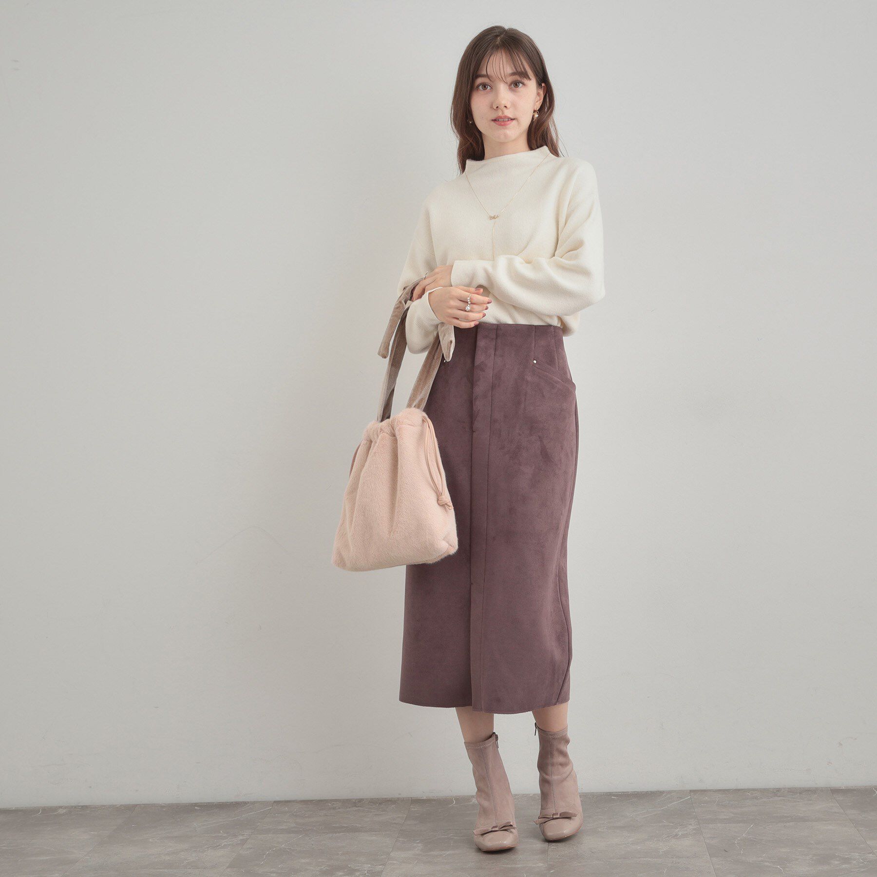 Couture broach「ベロアリボンフェイクファートートバッグ」|トートバッグ|