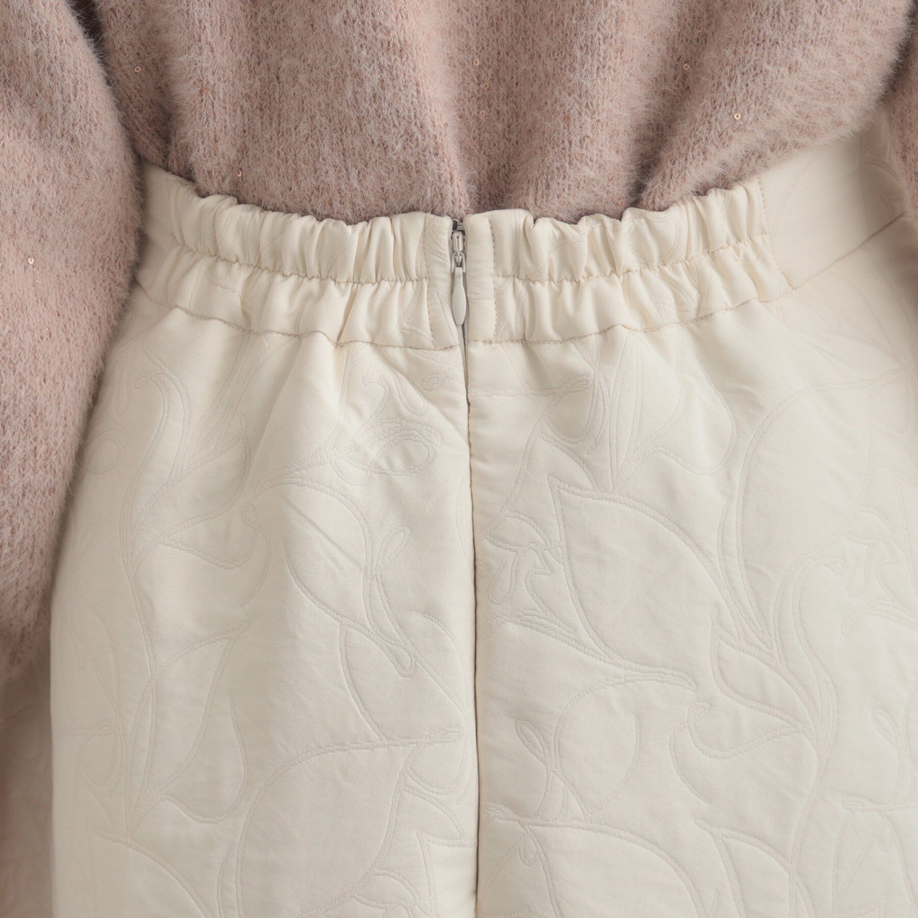 Couture broach「【洗える】リーフジャカード フレアスカート」|スカート|