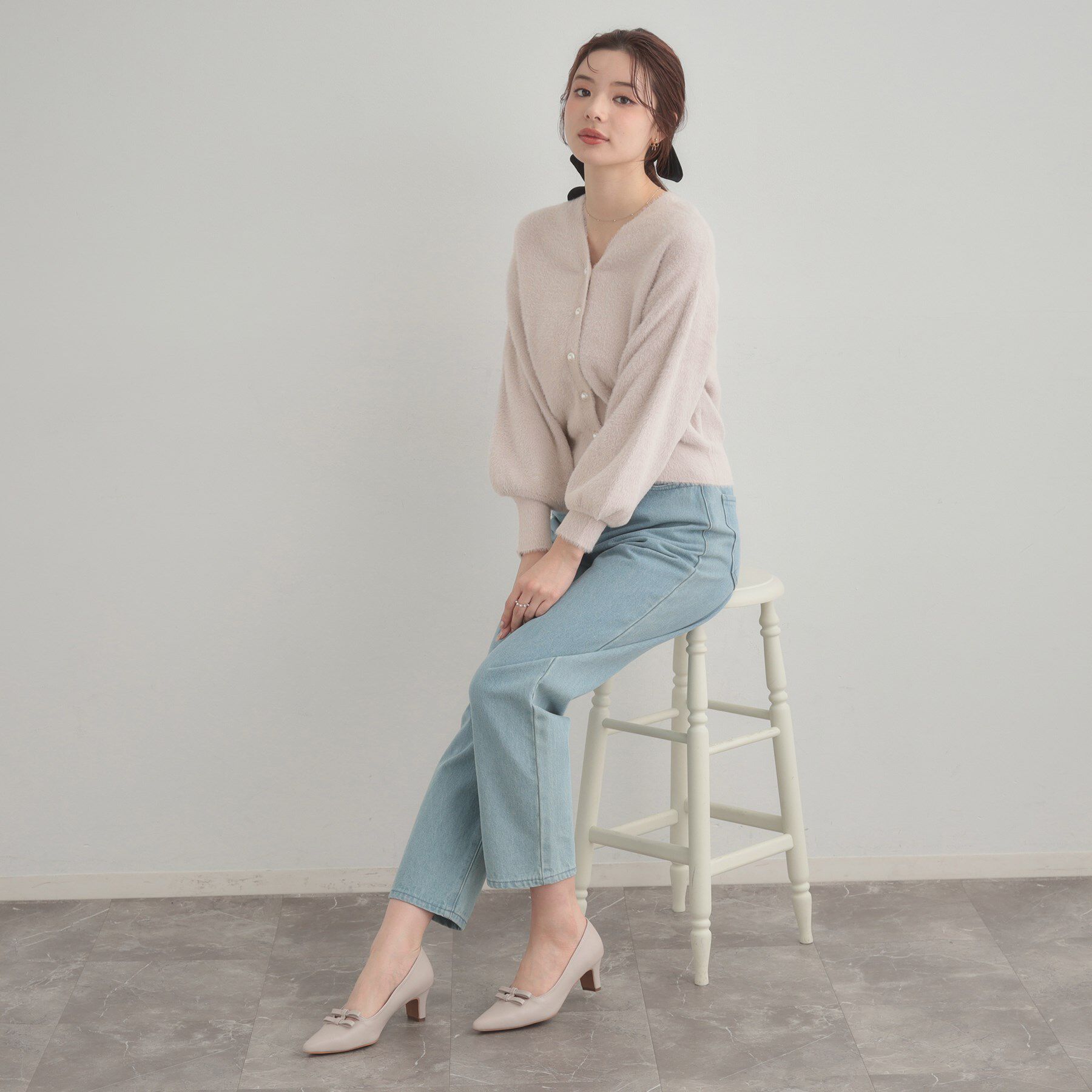 Couture broach「【前後2WAY】Springフェザーカーデトップス」|カーディガン|