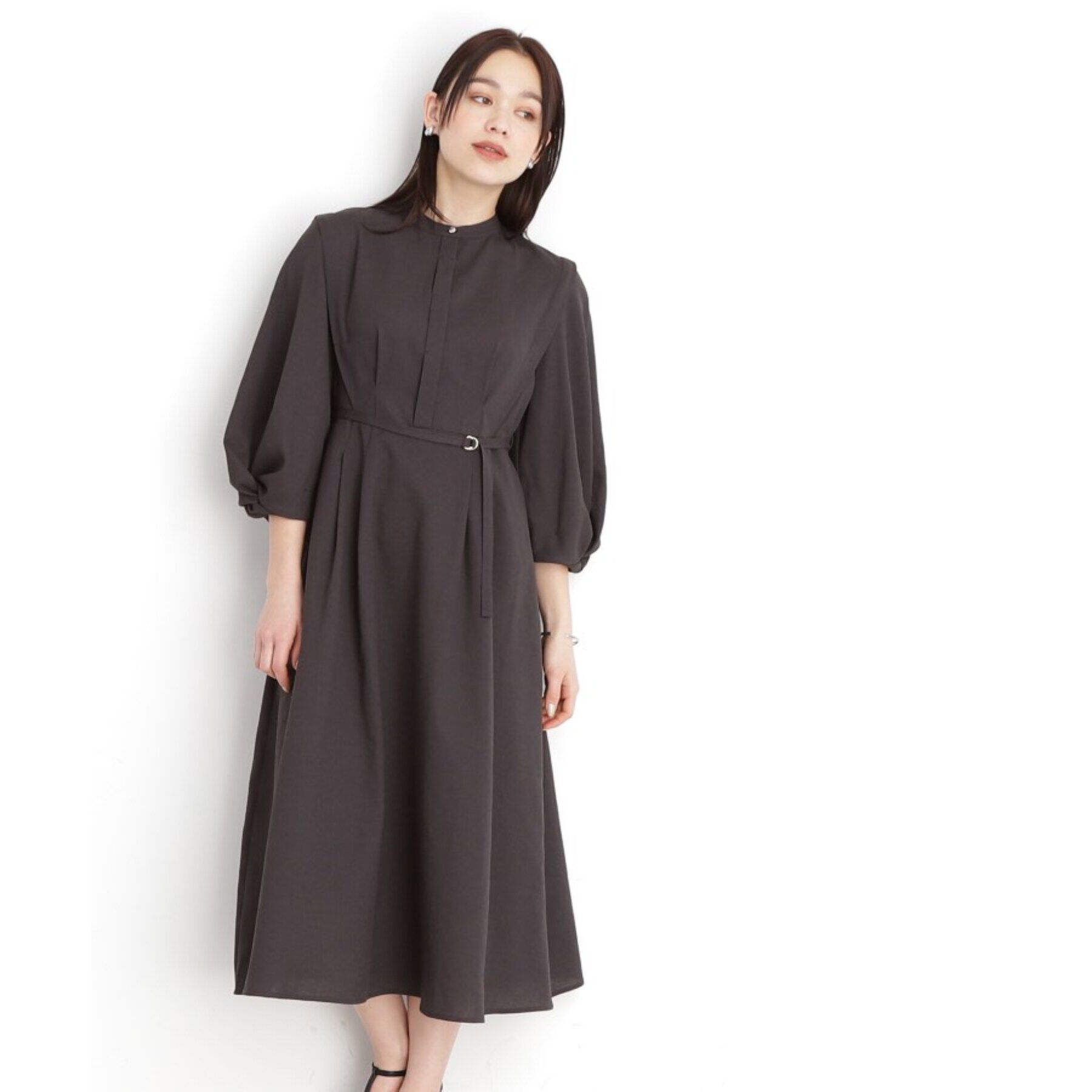 THE SHOP TK「麻調メッシュワンピース【洗える】」|ワンピース|