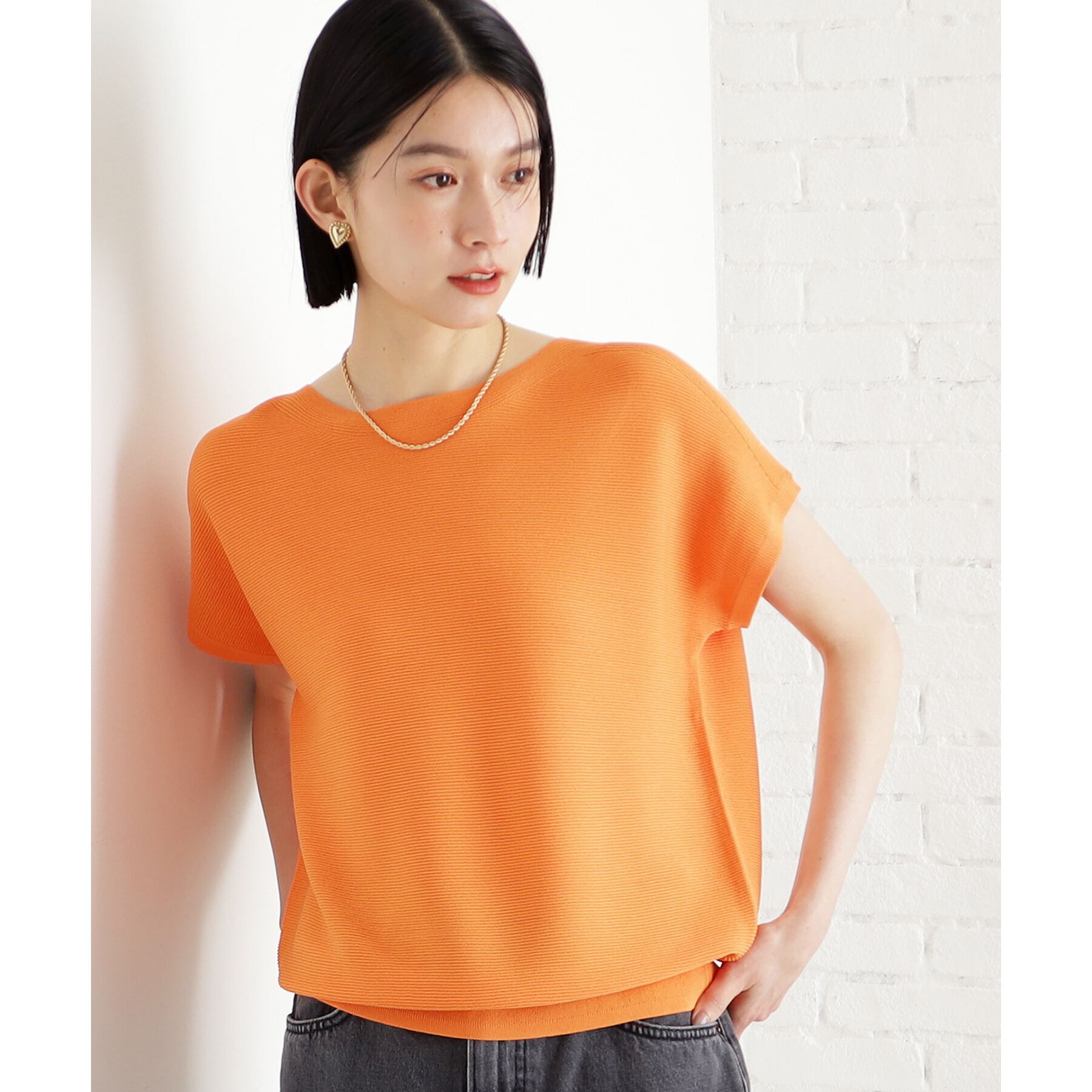 THE SHOP TK「美人フレンチニット【8色展開/WEB限定カラー/洗濯機OK/毛玉になりにくい】」|ニット・セーター|