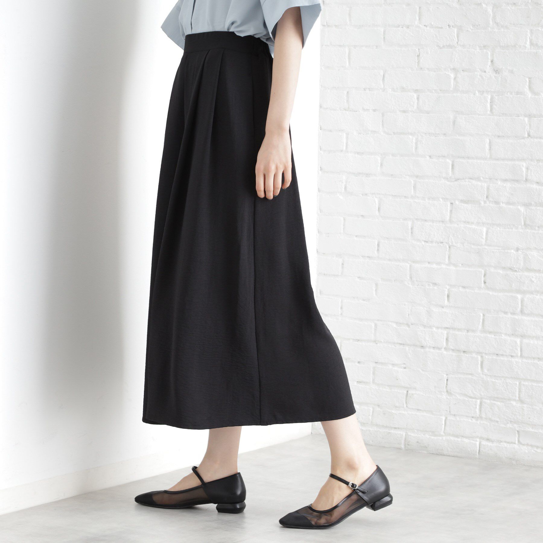 THE SHOP TK「フレアスカーチョ【防シワ／接触冷感／洗濯機OK/セットアップ可】」|その他|