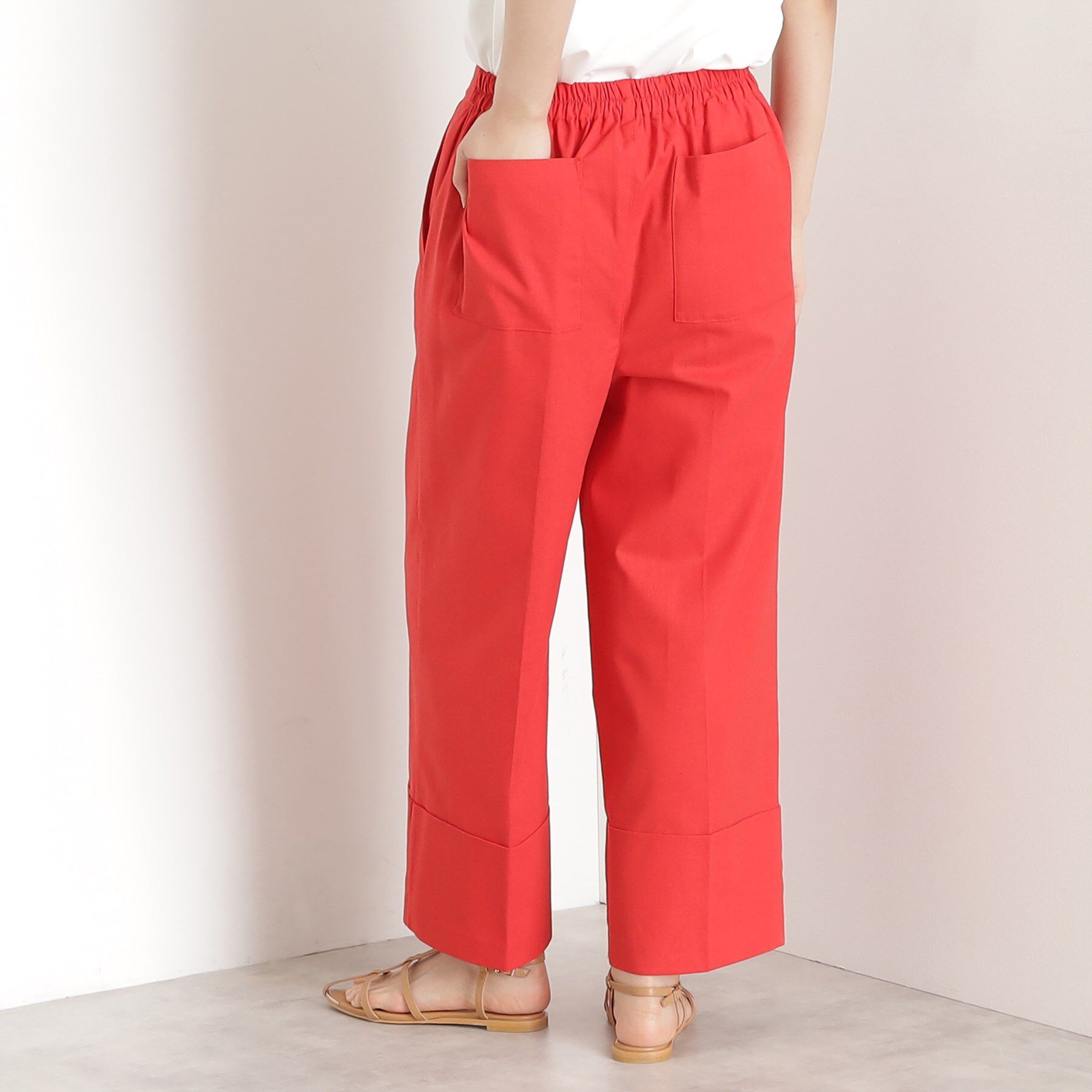 THE SHOP TK「麻混ワイドパンツ【洗える】」|その他|