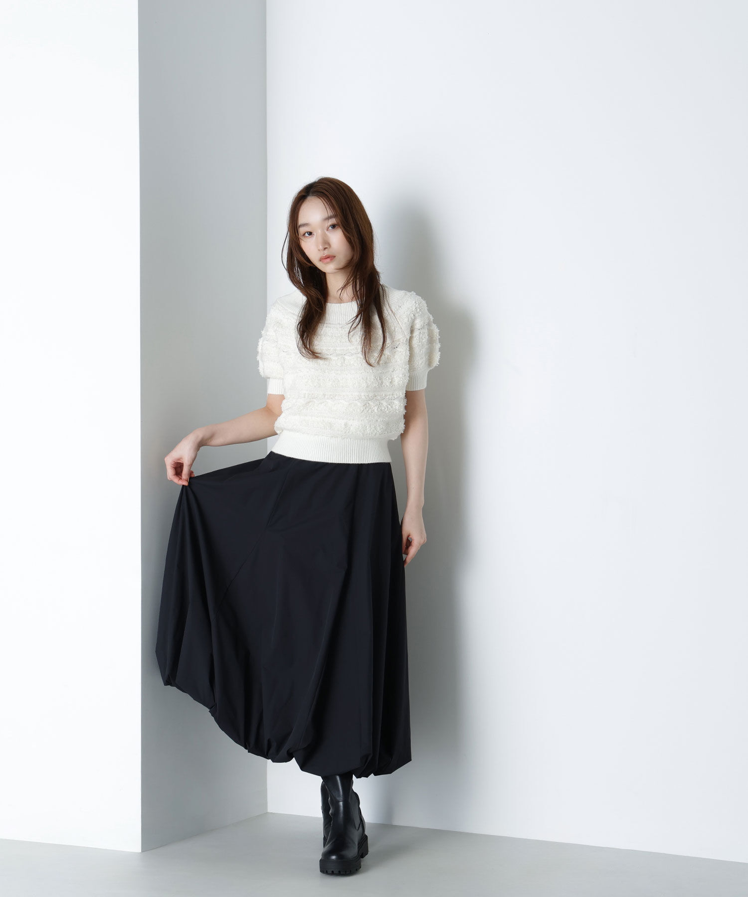  「柄編みドルマンニット」|ニット・セーター|