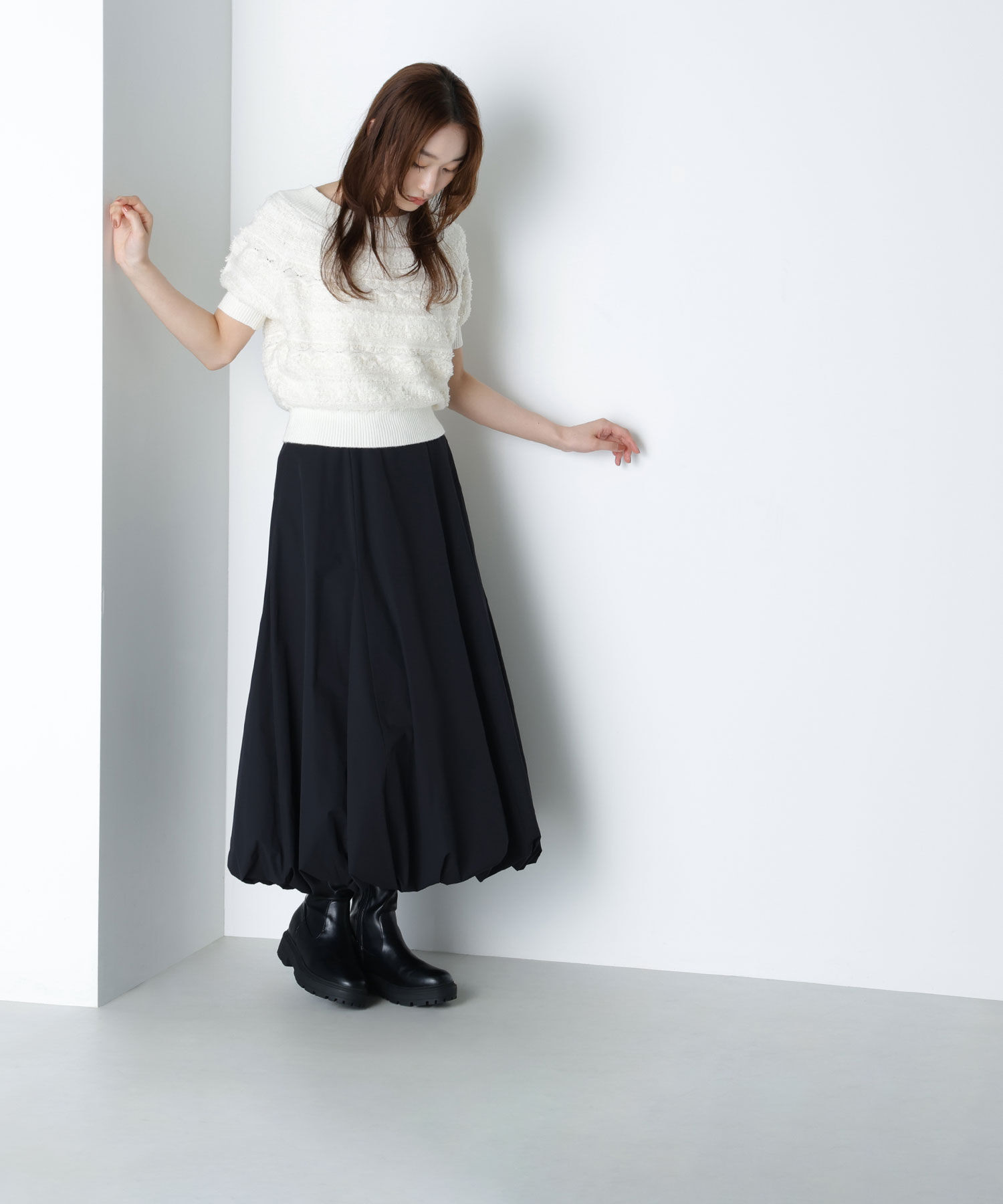  「柄編みドルマンニット」|ニット・セーター|