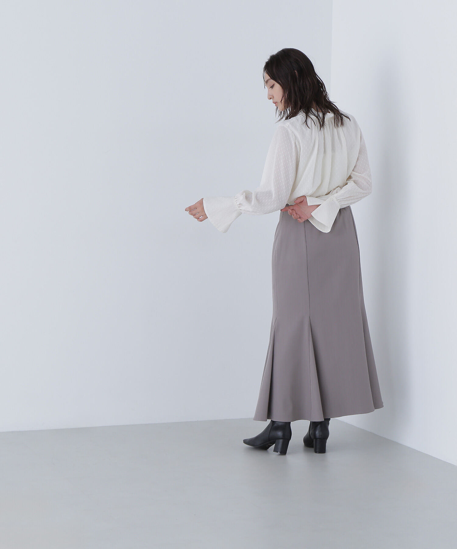  「カットドビーボウブラウス」|シャツ・ブラウス|