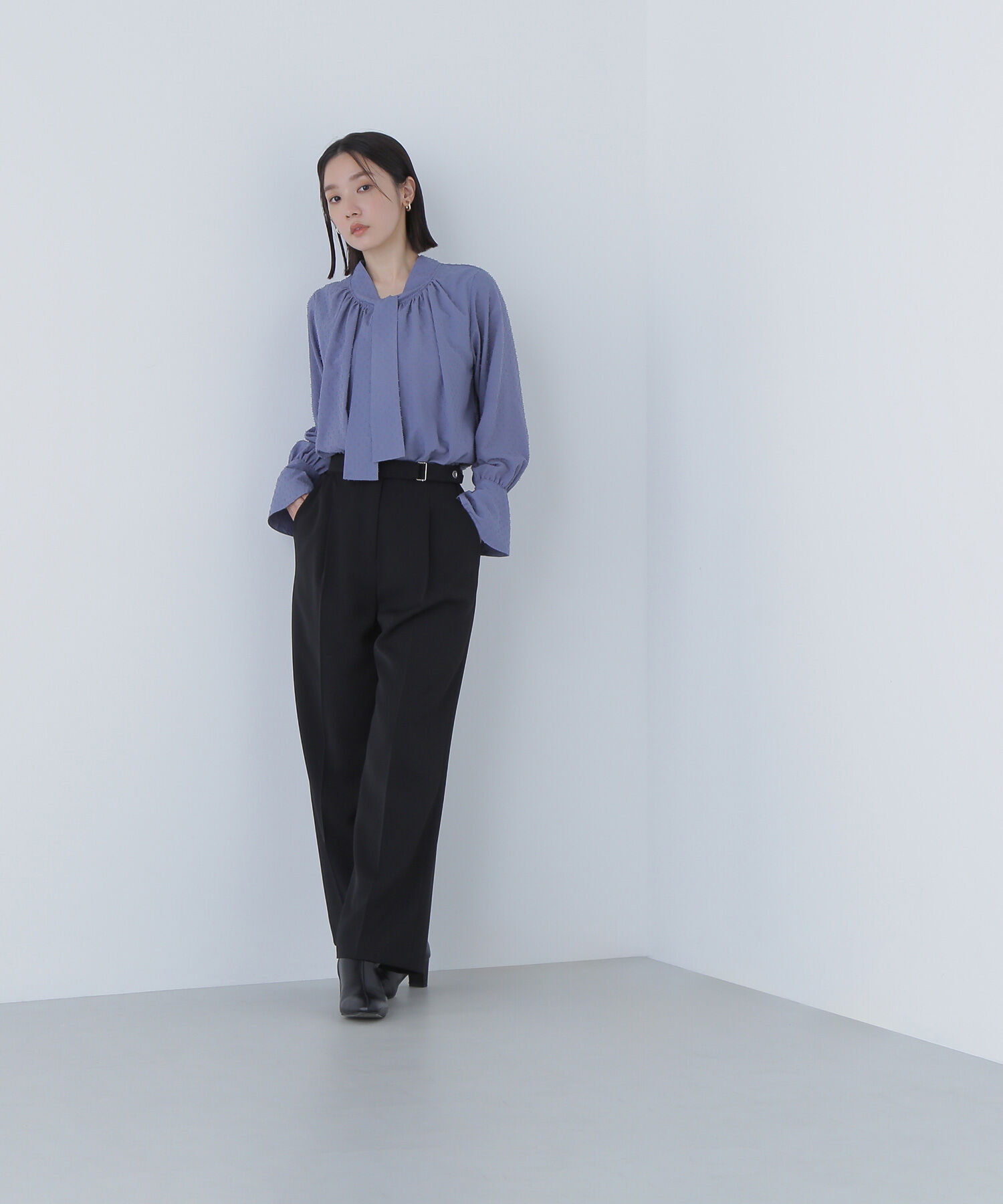  「カットドビーボウブラウス」|シャツ・ブラウス|