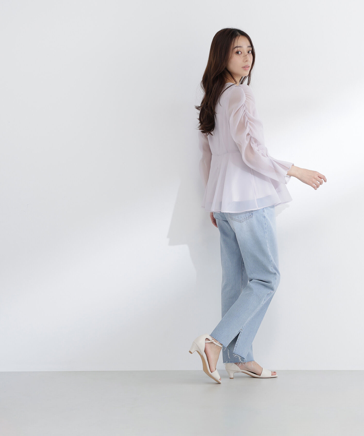  「サイドスリットストレートデニムパンツ」|その他|