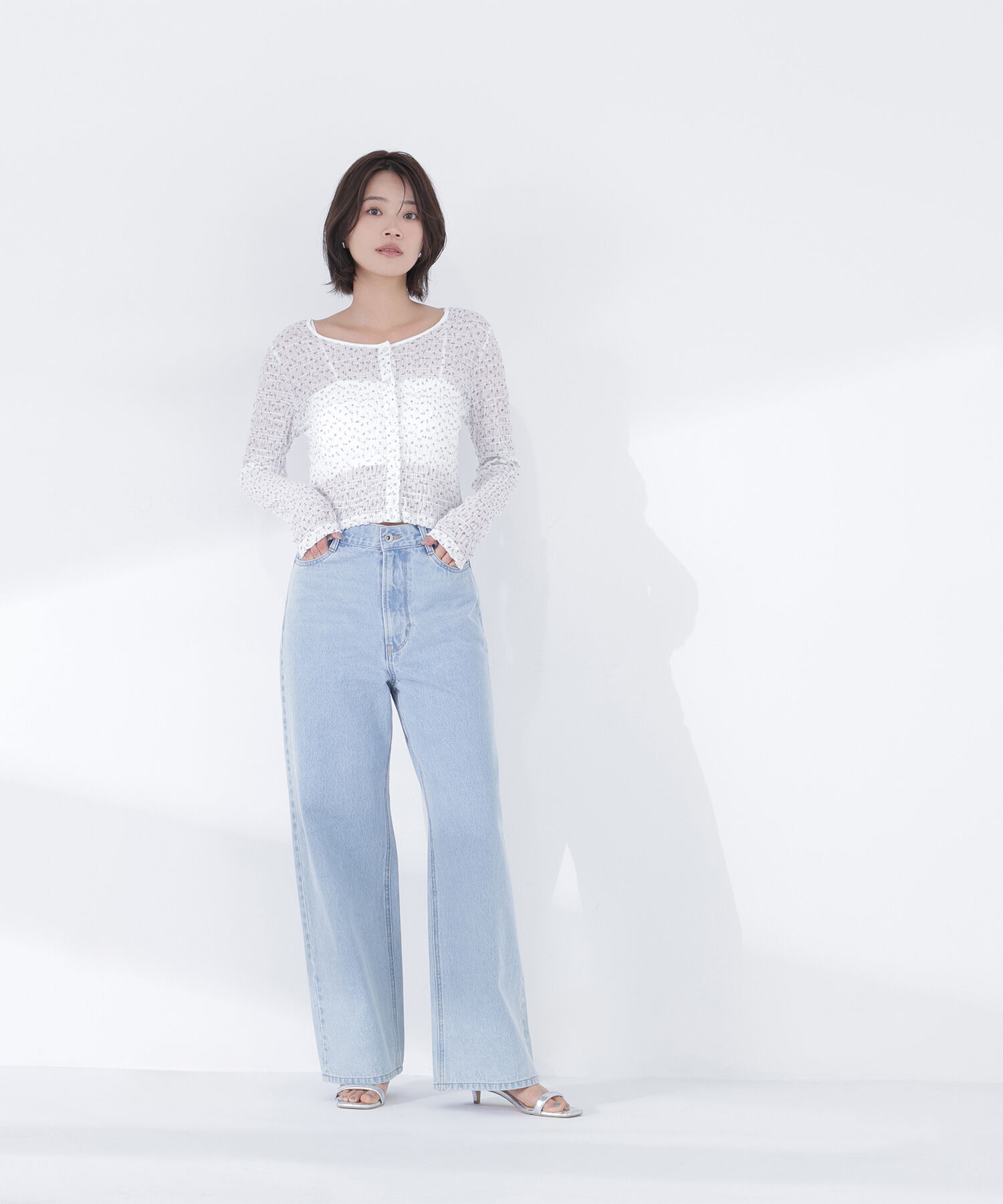  「フラワープリントシャーリングカットソー」|Tシャツ・カットソー|