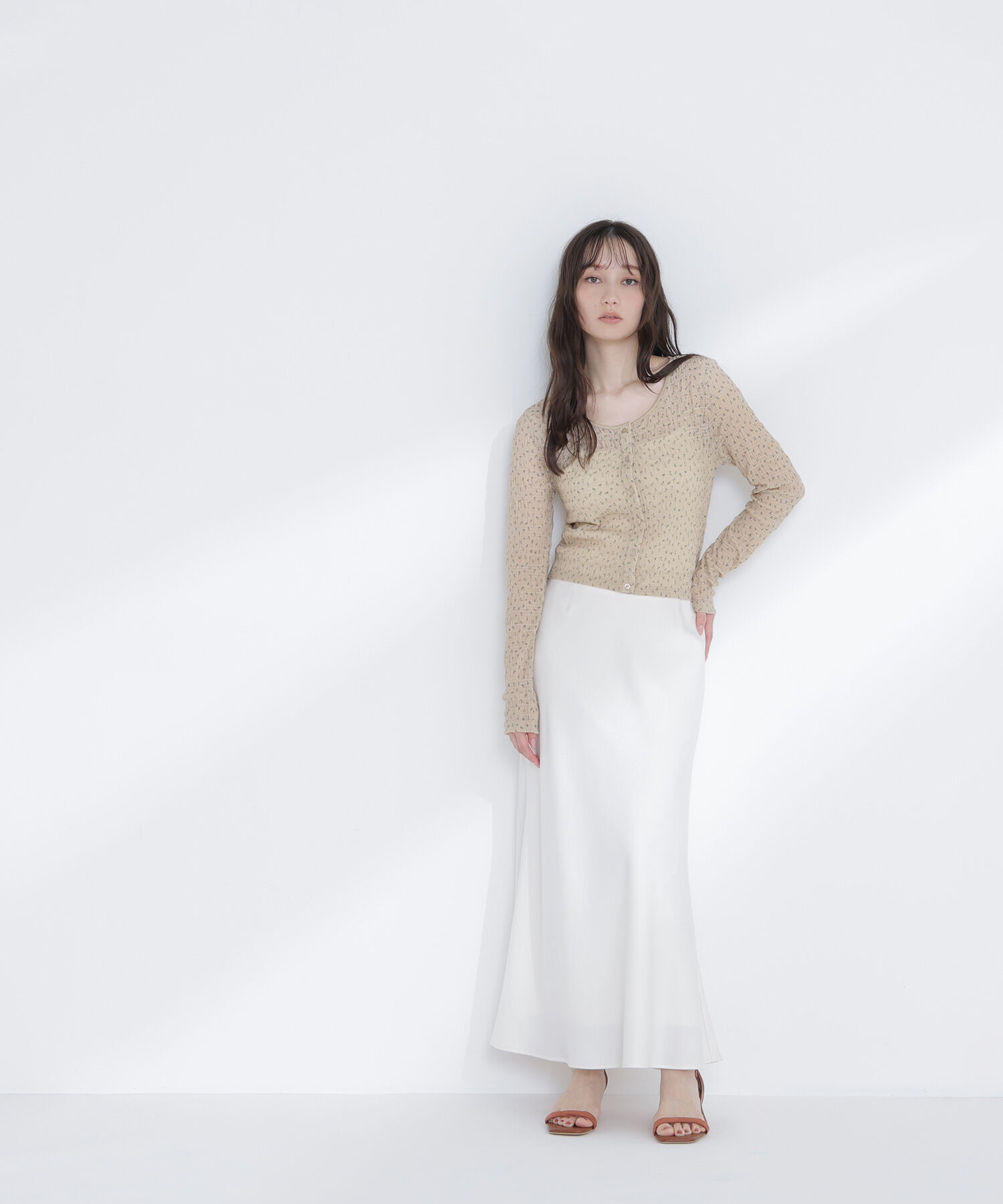  「フラワープリントシャーリングカットソー」|Tシャツ・カットソー|