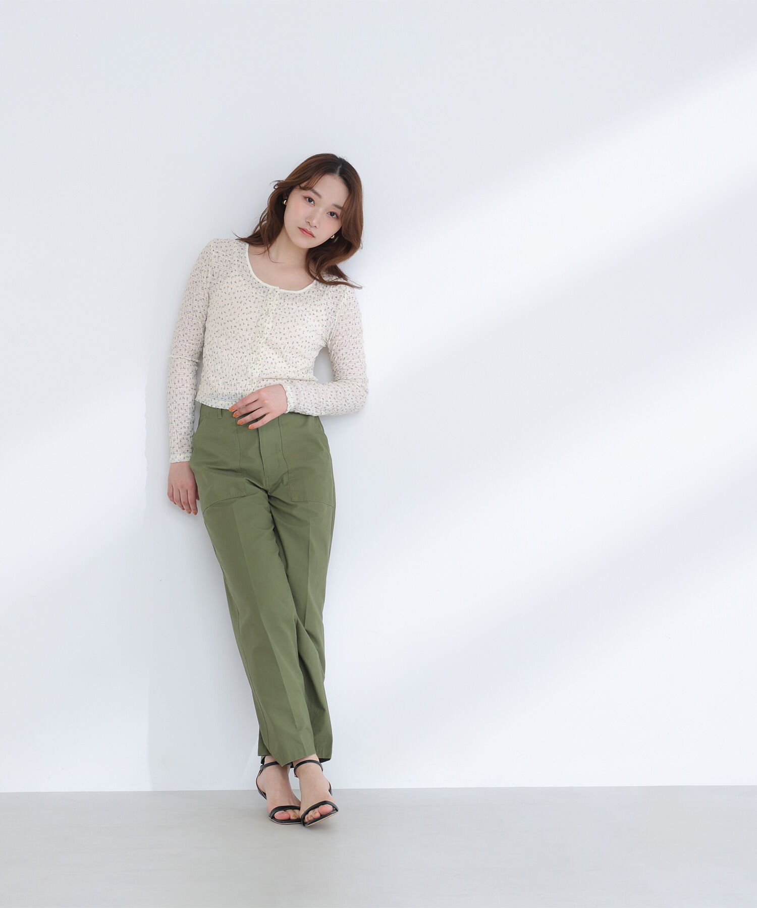  「フラワープリントシャーリングカットソー」|Tシャツ・カットソー|