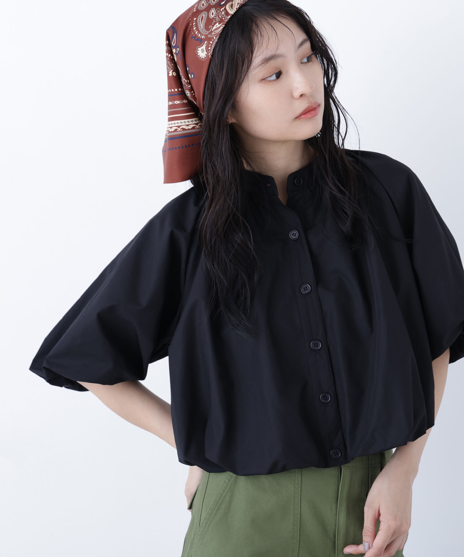  「〈N.〉バルーンシャツ」|シャツ・ブラウス|ブラック