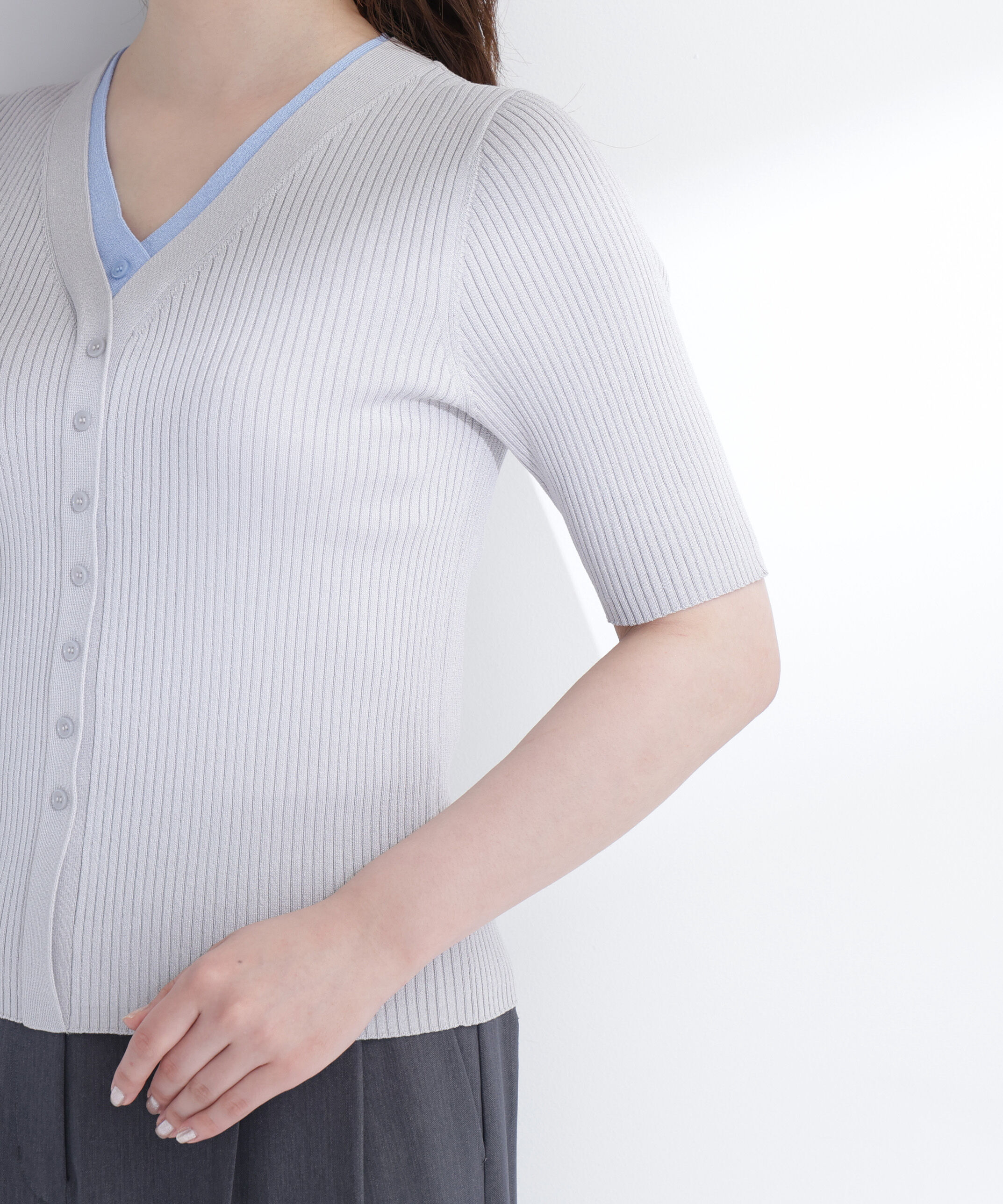  「レイヤードVネックニット」|ニット・セーター|