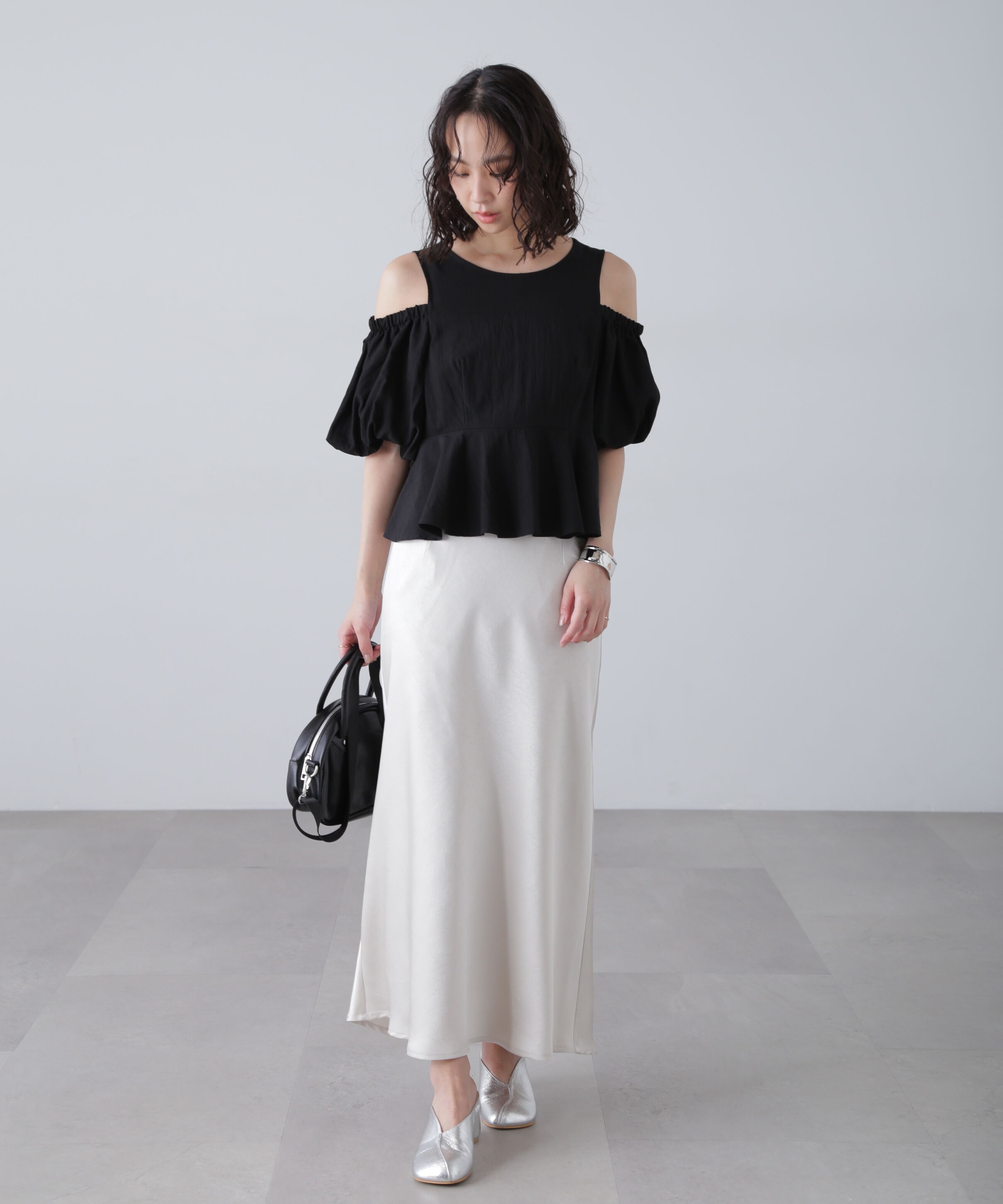  「オフショルペプラムブラウス」|シャツ・ブラウス|