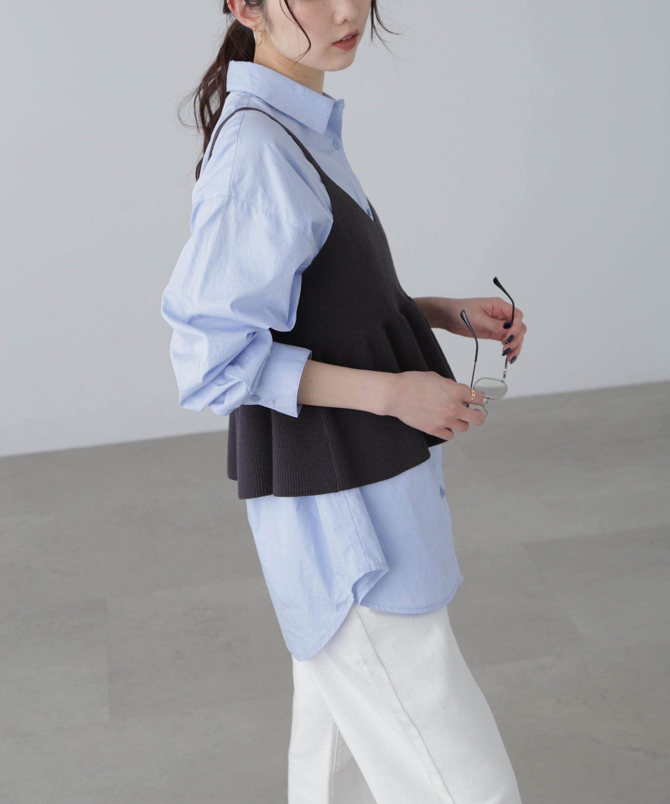  「ニットペプラムビスチェ」|ニット・セーター|