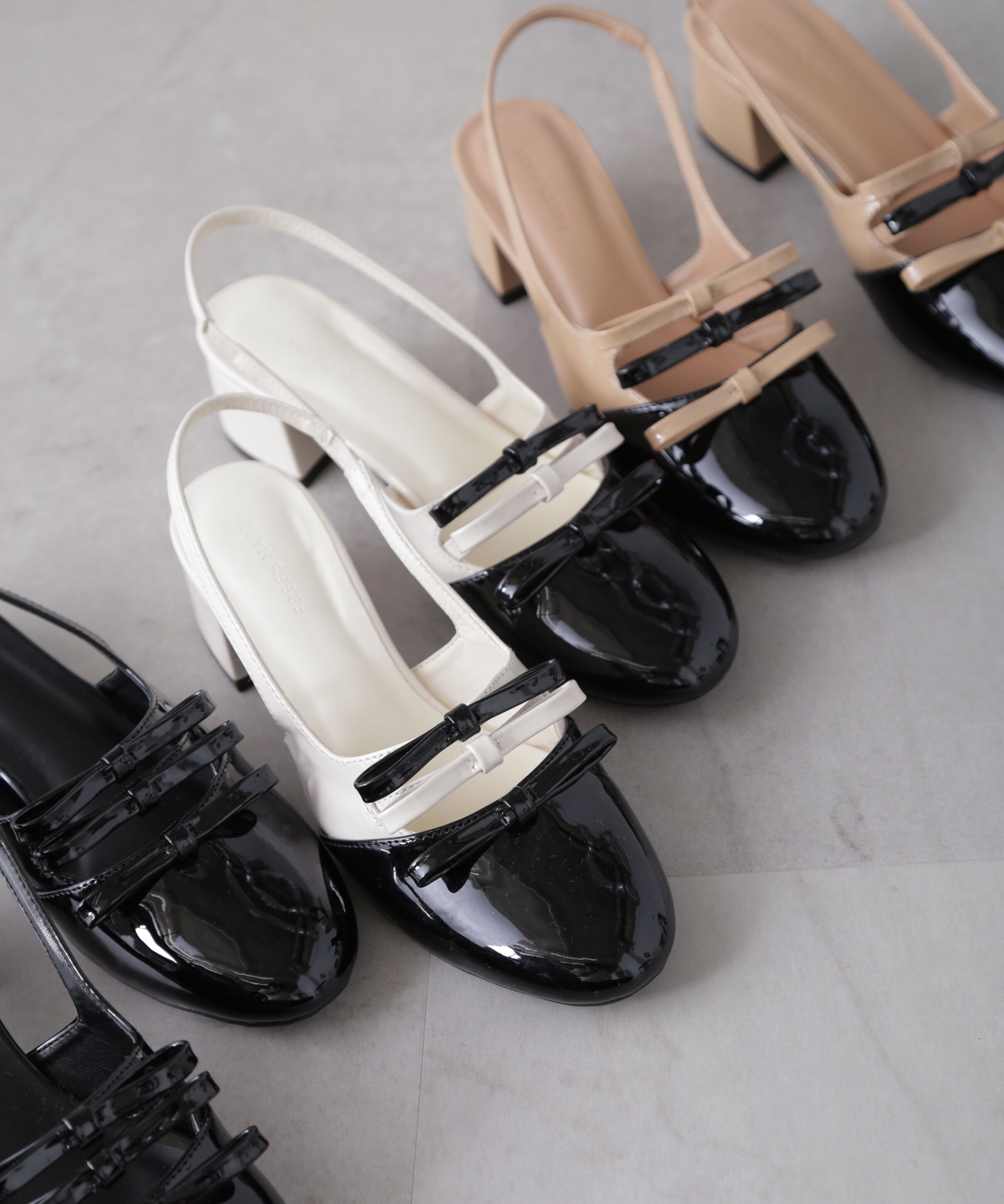  「バイカラーリボンパンプス」|その他|