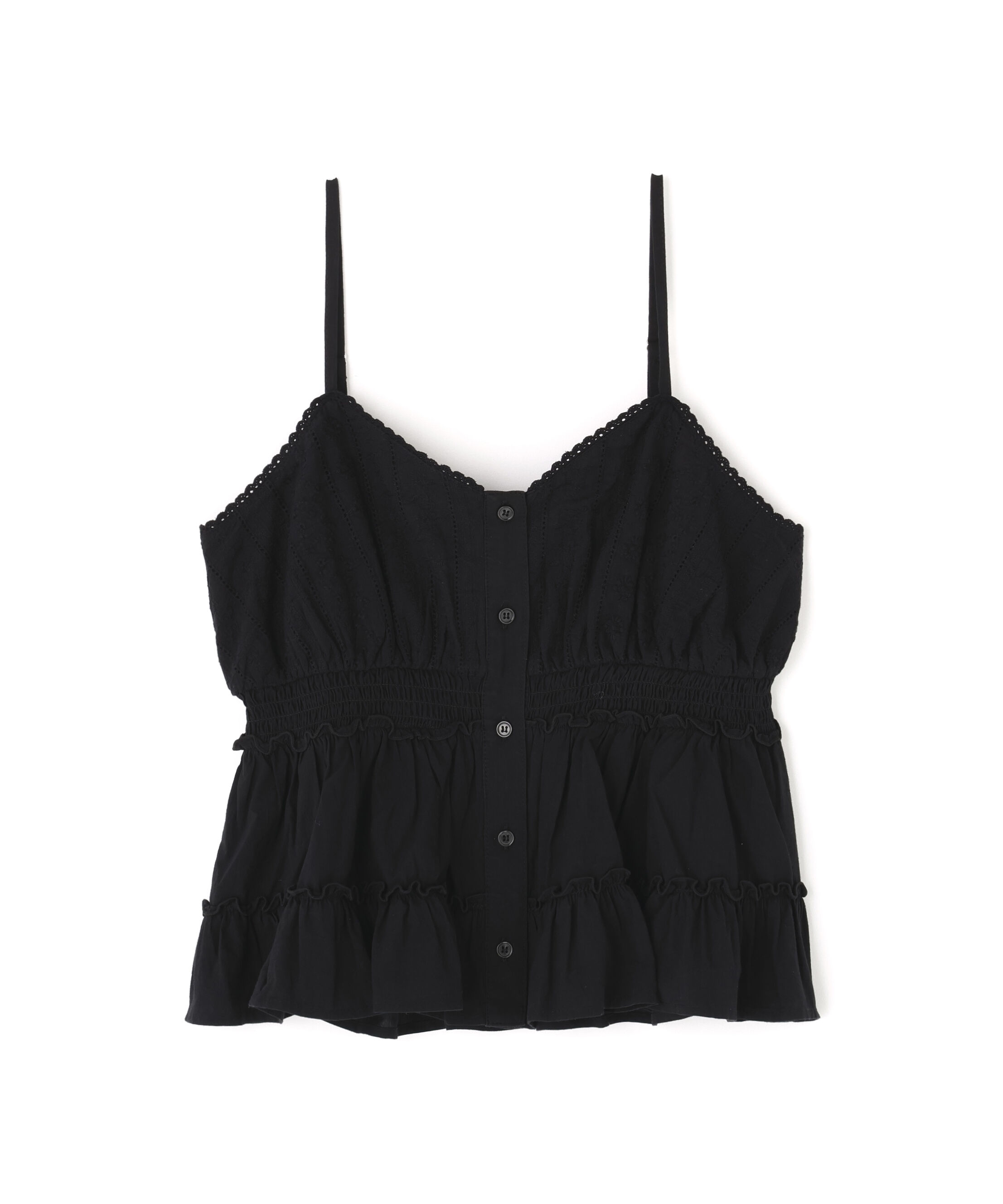  「レーストリムコットンキャミソール」|シャツ・ブラウス|