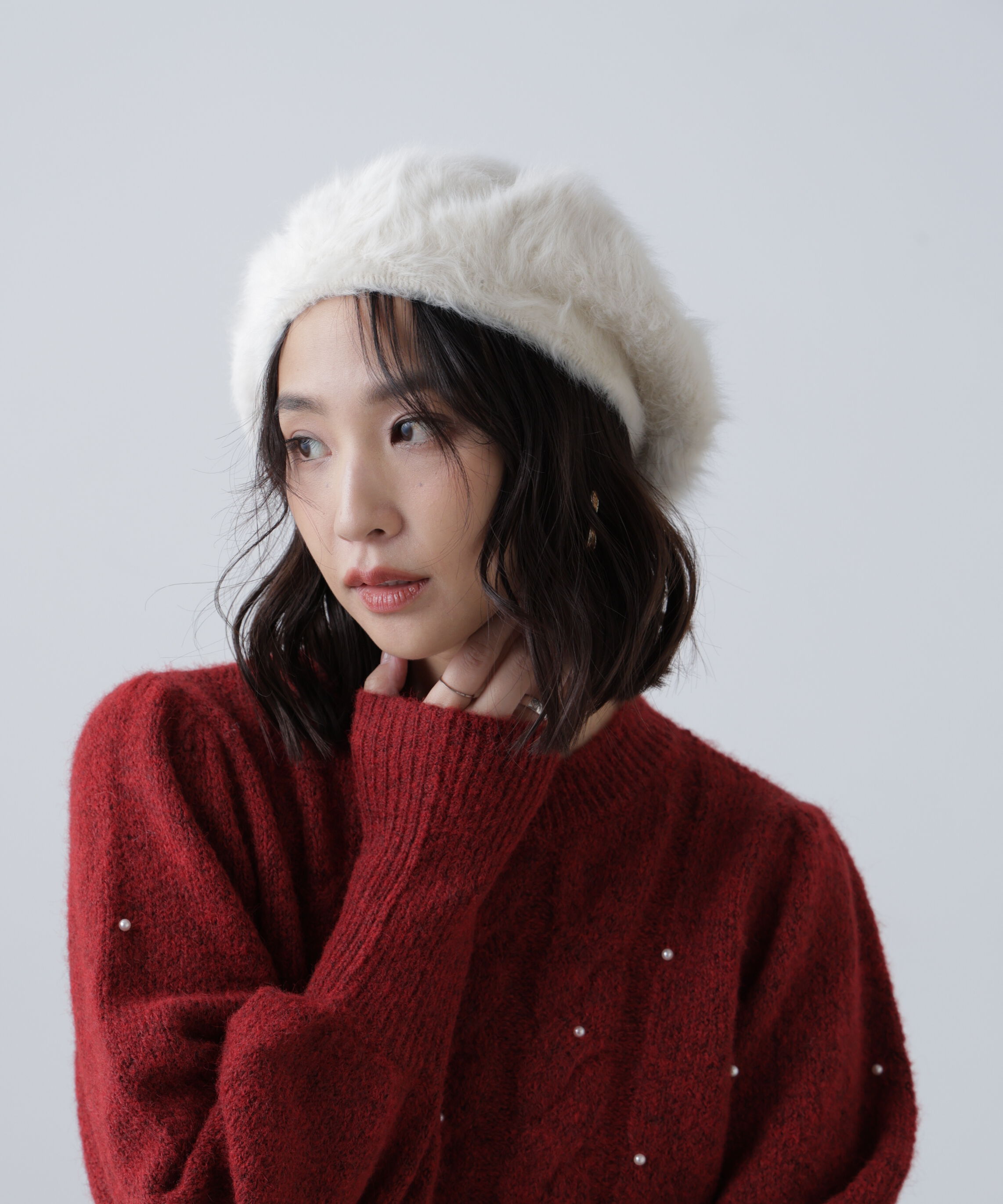  「シャギーベレー」|ソックス|ホワイト