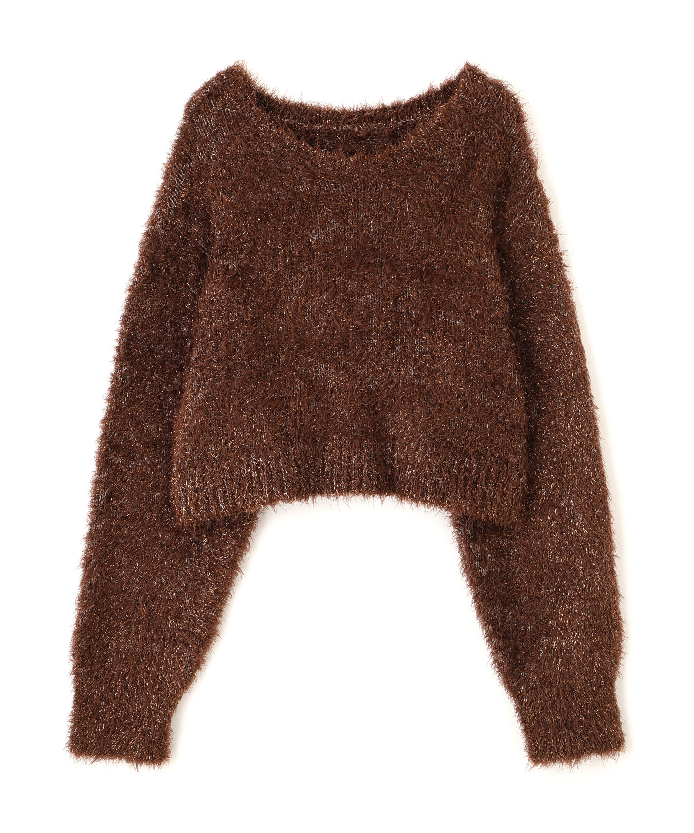  「ラメフェザープルオーバーニット」|ニット・セーター|