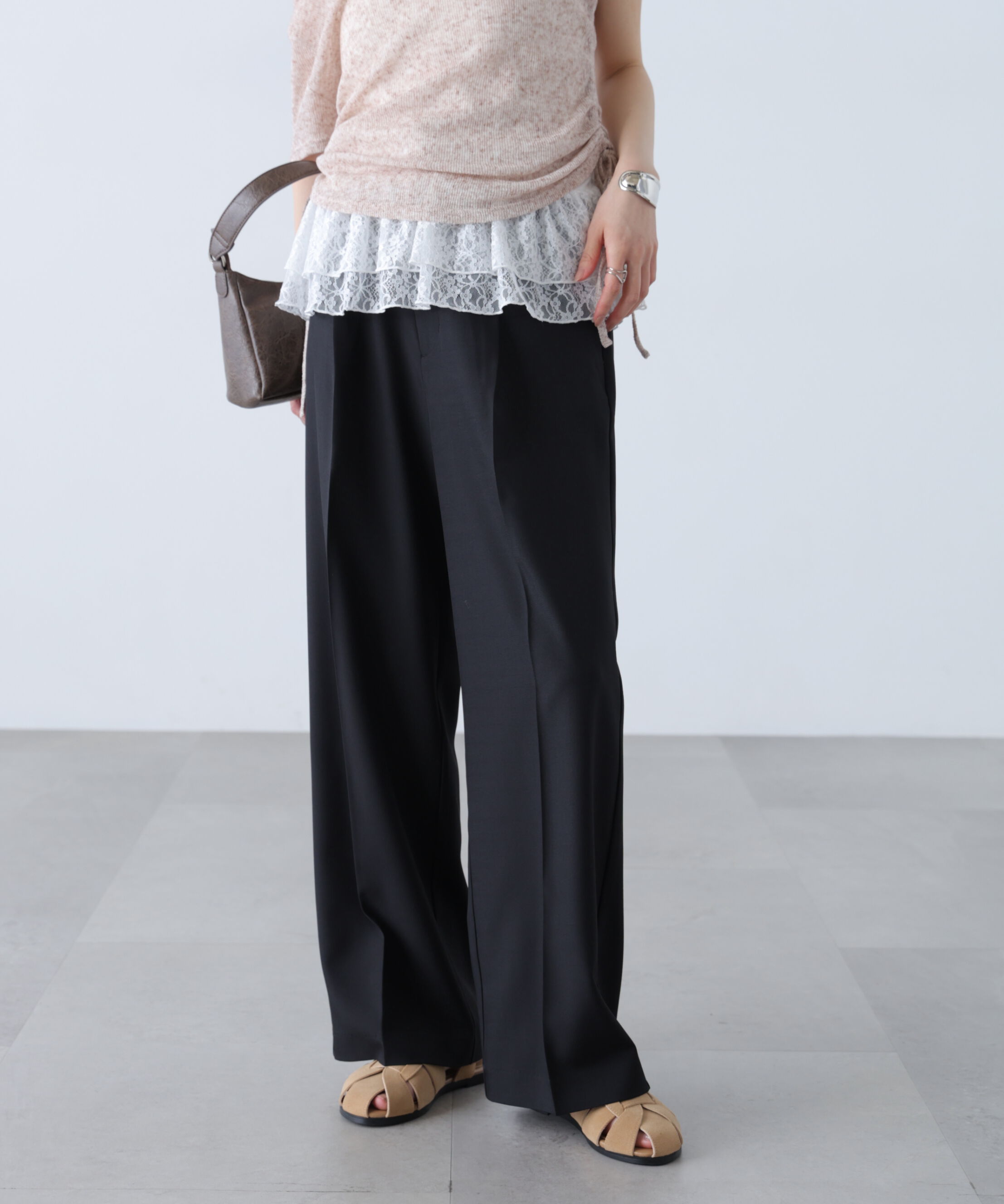  「ﾜﾝﾀｯｸﾜｲﾄﾞﾊﾟﾝﾂ[切らずに履ける身長別ｻｲｽﾞ/低身長/高身 」|その他|