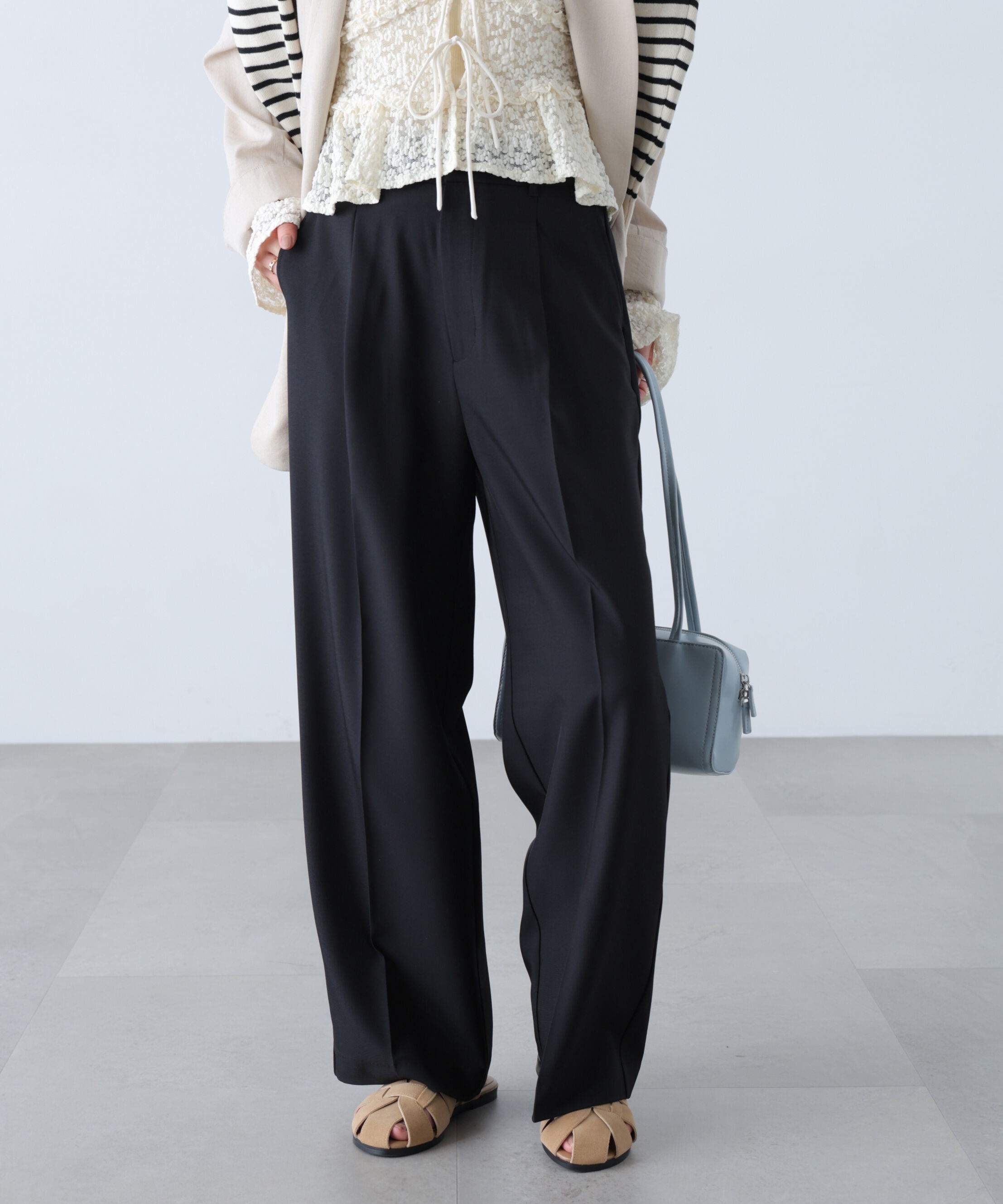  「ﾜﾝﾀｯｸﾜｲﾄﾞﾊﾟﾝﾂ[切らずに履ける身長別ｻｲｽﾞ/低身長/高身 」|その他|