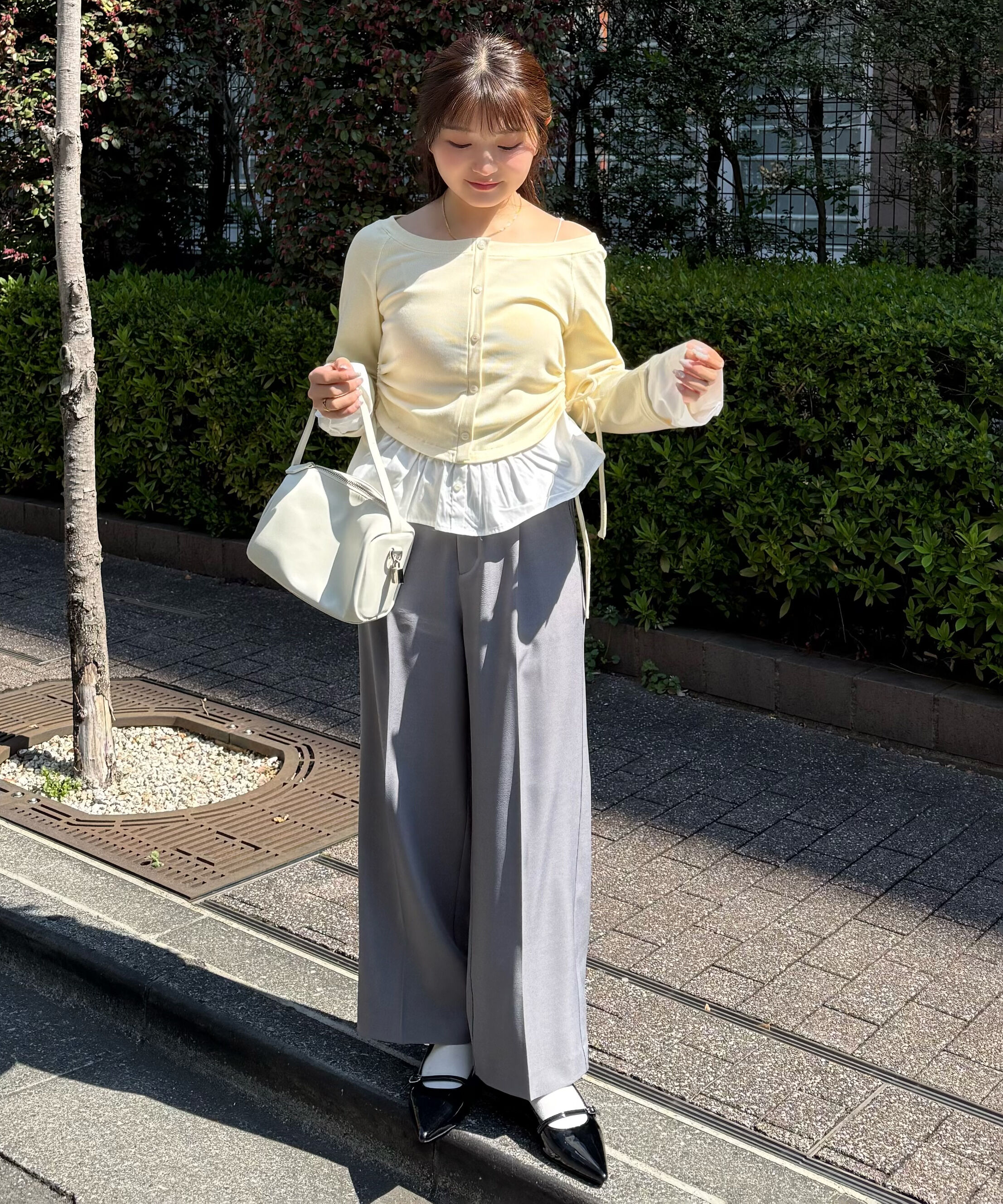  「ﾜﾝﾀｯｸﾜｲﾄﾞﾊﾟﾝﾂ[切らずに履ける身長別ｻｲｽﾞ/低身長/高身 」|その他|