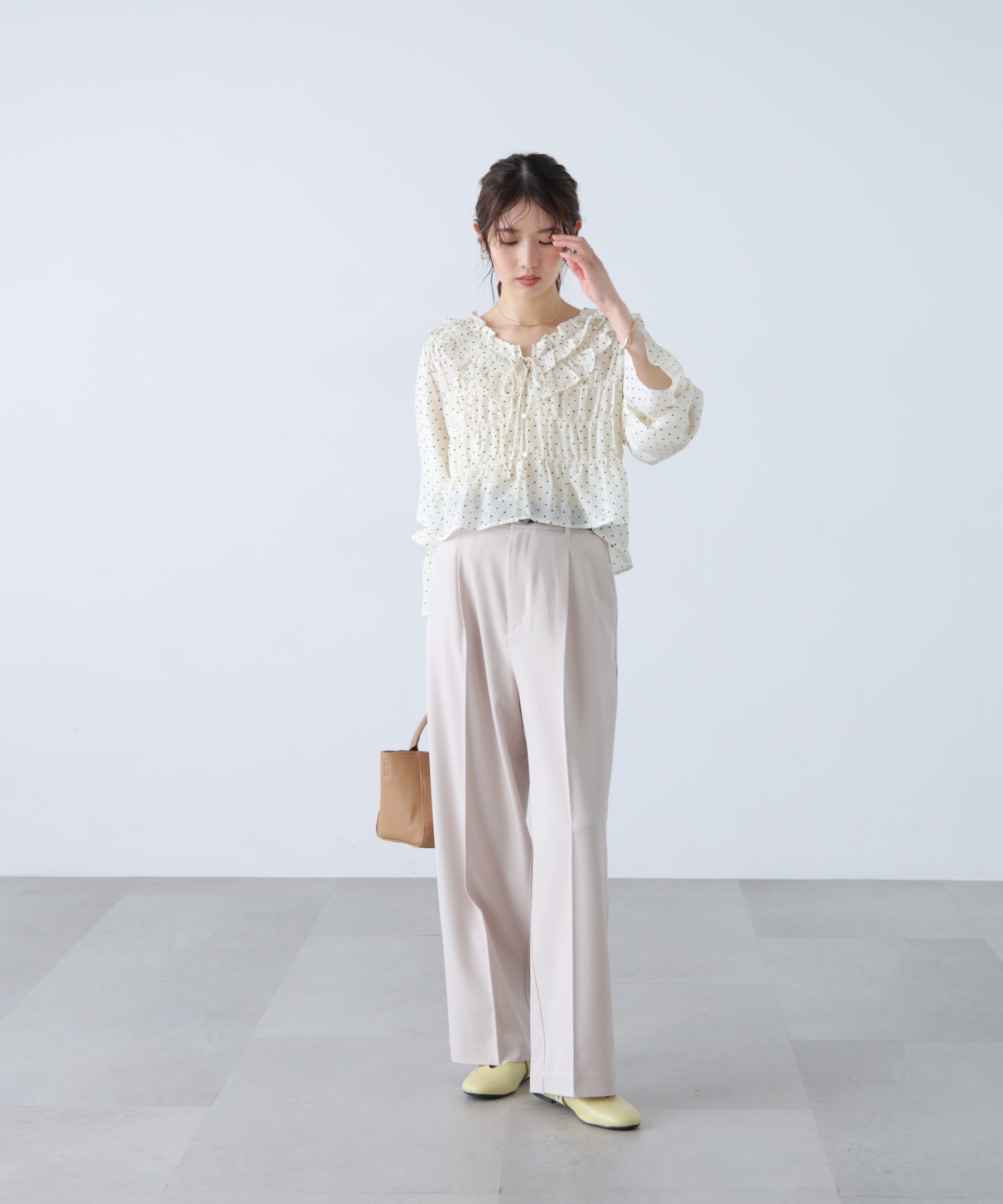  「ﾜﾝﾀｯｸﾜｲﾄﾞﾊﾟﾝﾂ[切らずに履ける身長別ｻｲｽﾞ/低身長/高身 」|その他|