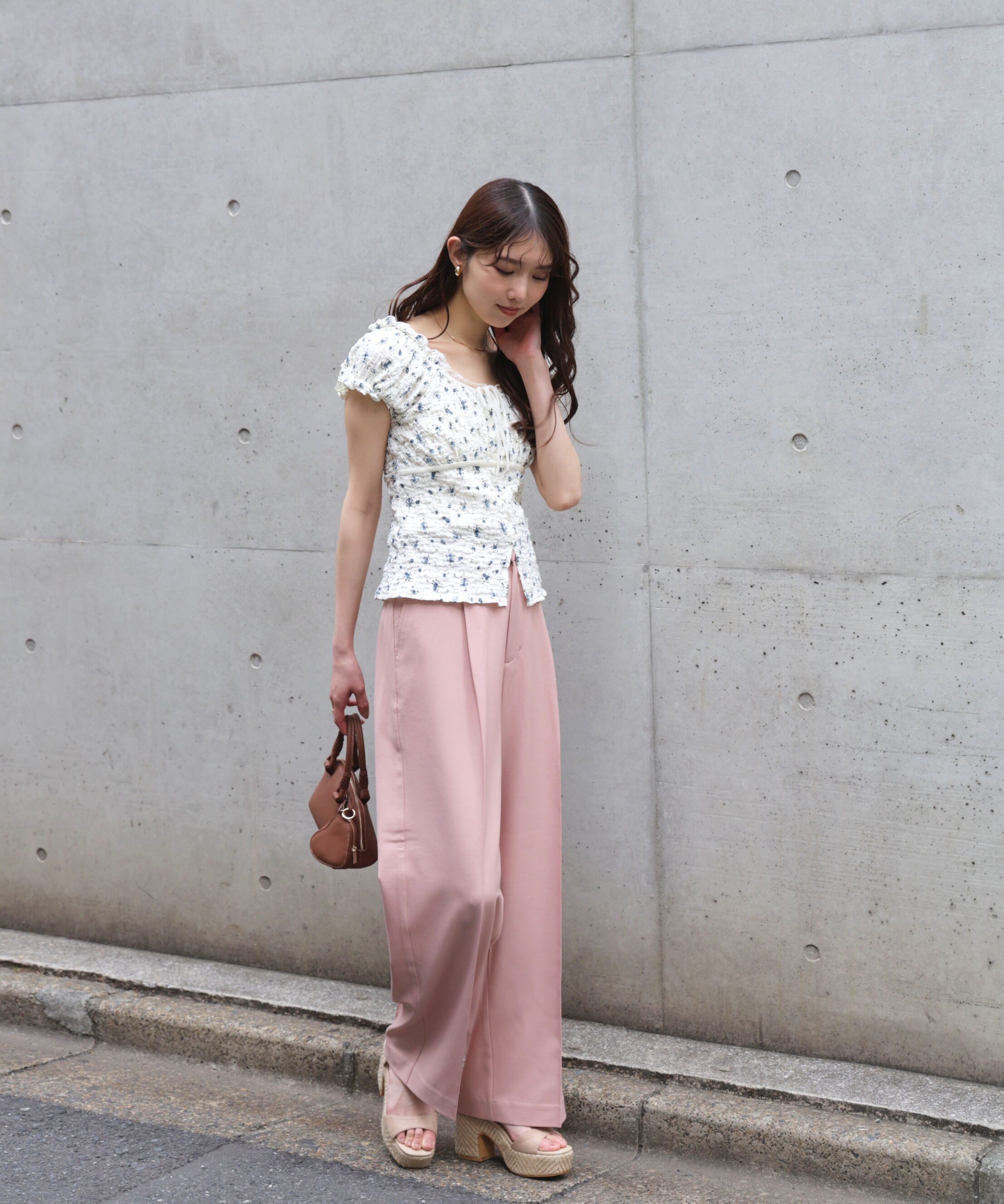  「ﾜﾝﾀｯｸﾜｲﾄﾞﾊﾟﾝﾂ[切らずに履ける身長別ｻｲｽﾞ/低身長/高身 」|その他|