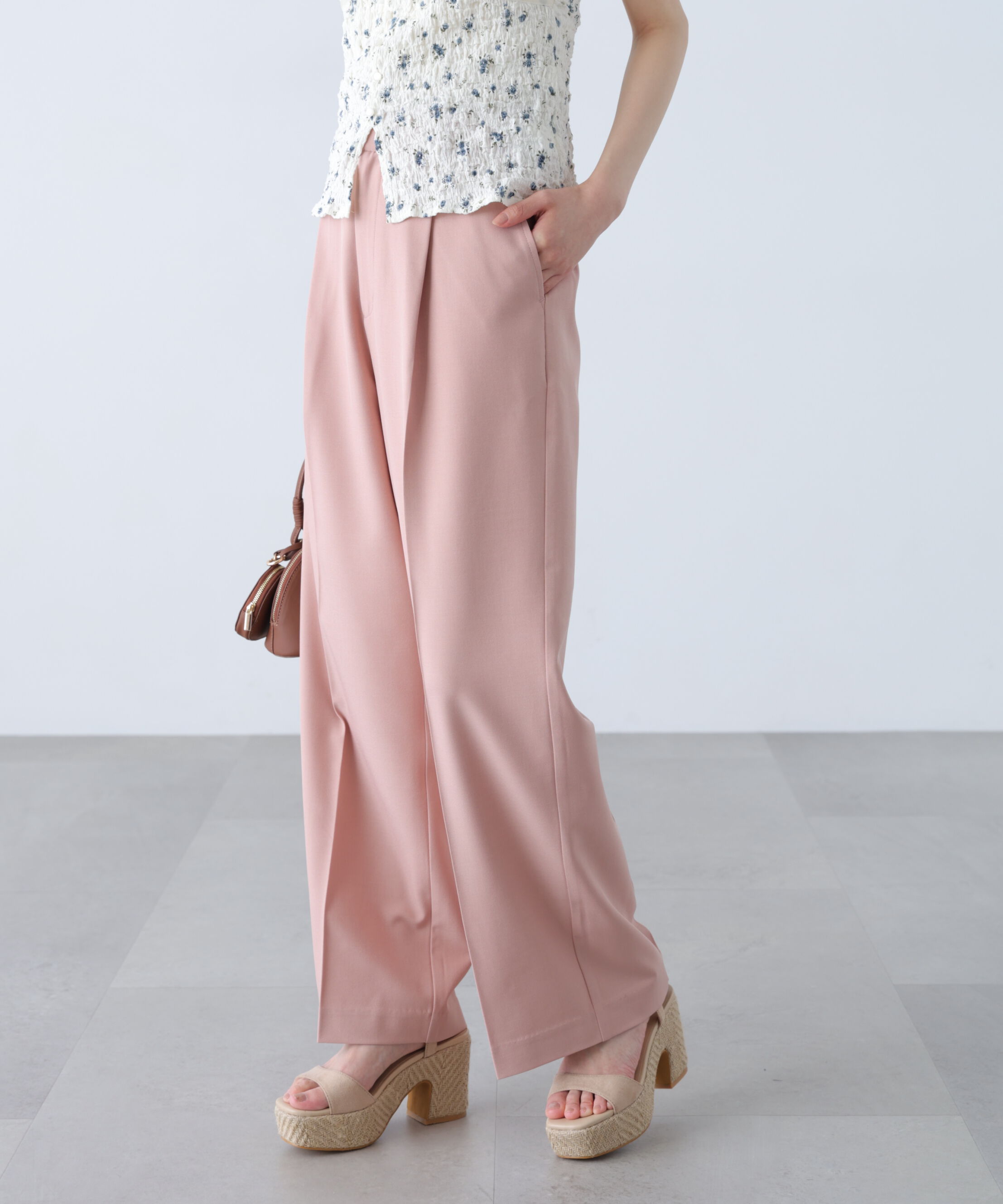  「ﾜﾝﾀｯｸﾜｲﾄﾞﾊﾟﾝﾂ[切らずに履ける身長別ｻｲｽﾞ/低身長/高身 」|その他|