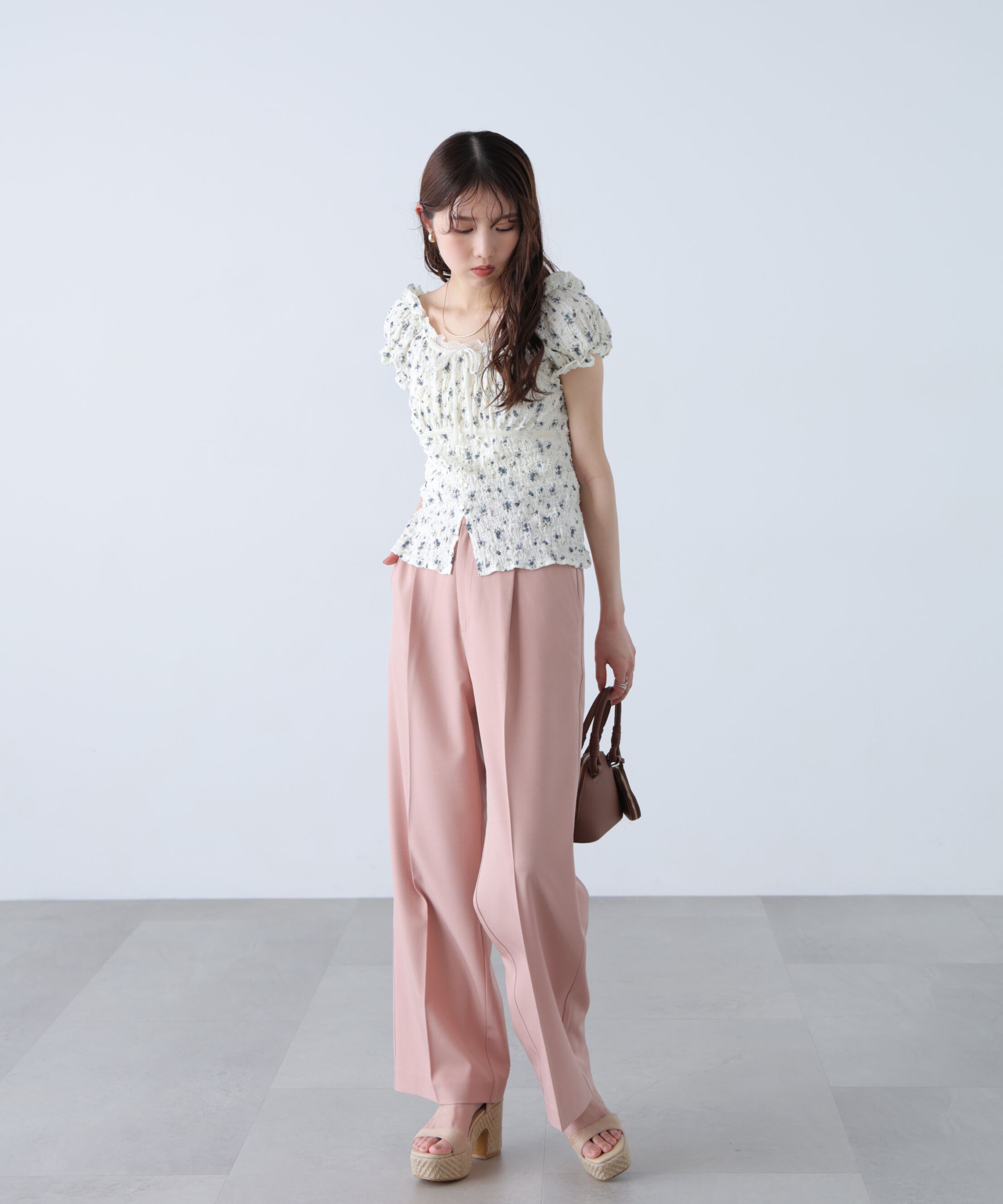  「ﾜﾝﾀｯｸﾜｲﾄﾞﾊﾟﾝﾂ[切らずに履ける身長別ｻｲｽﾞ/低身長/高身 」|その他|