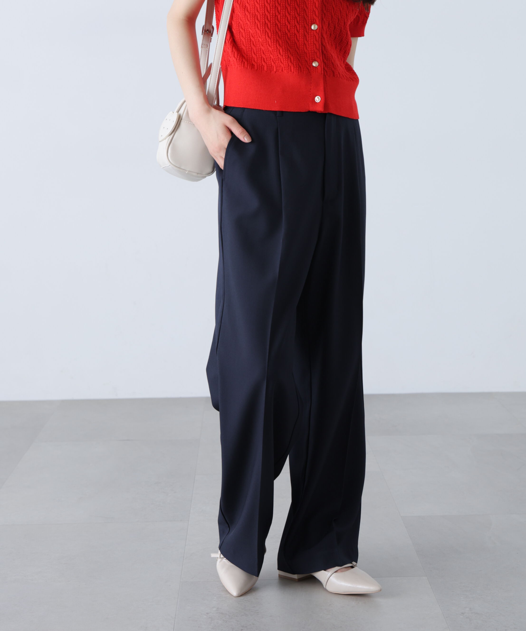  「ﾜﾝﾀｯｸﾜｲﾄﾞﾊﾟﾝﾂ[切らずに履ける身長別ｻｲｽﾞ/低身長/高身 」|その他|