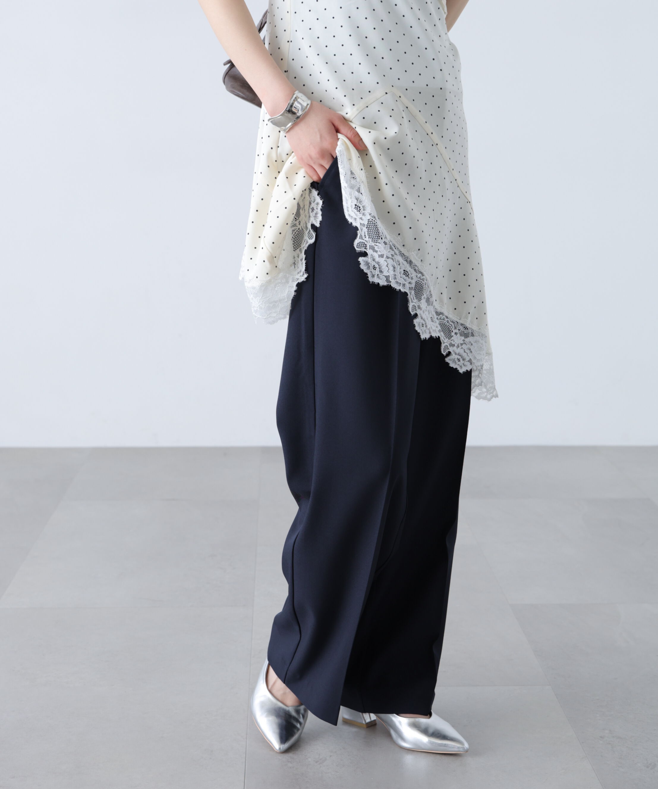  「ﾜﾝﾀｯｸﾜｲﾄﾞﾊﾟﾝﾂ[切らずに履ける身長別ｻｲｽﾞ/低身長/高身 」|その他|