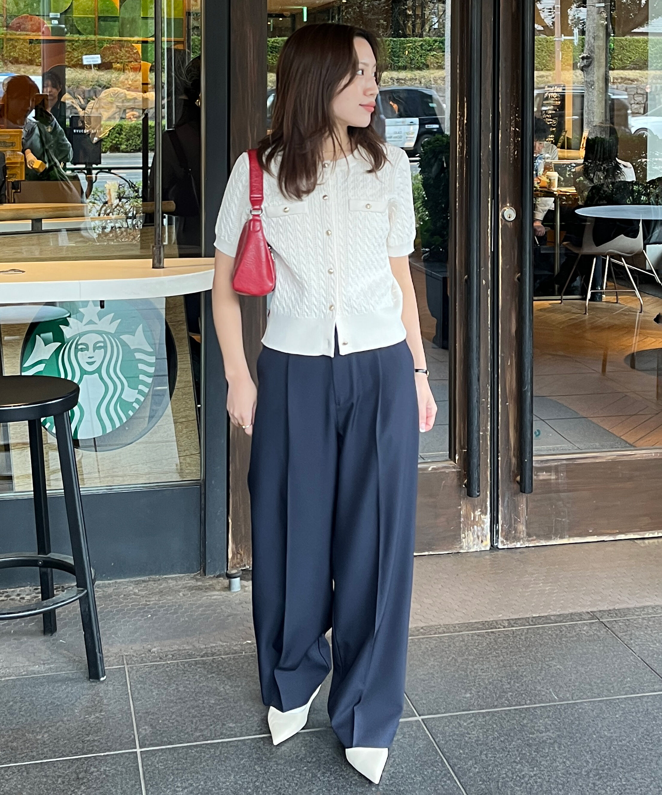  「ﾜﾝﾀｯｸﾜｲﾄﾞﾊﾟﾝﾂ[切らずに履ける身長別ｻｲｽﾞ/低身長/高身 」|その他|