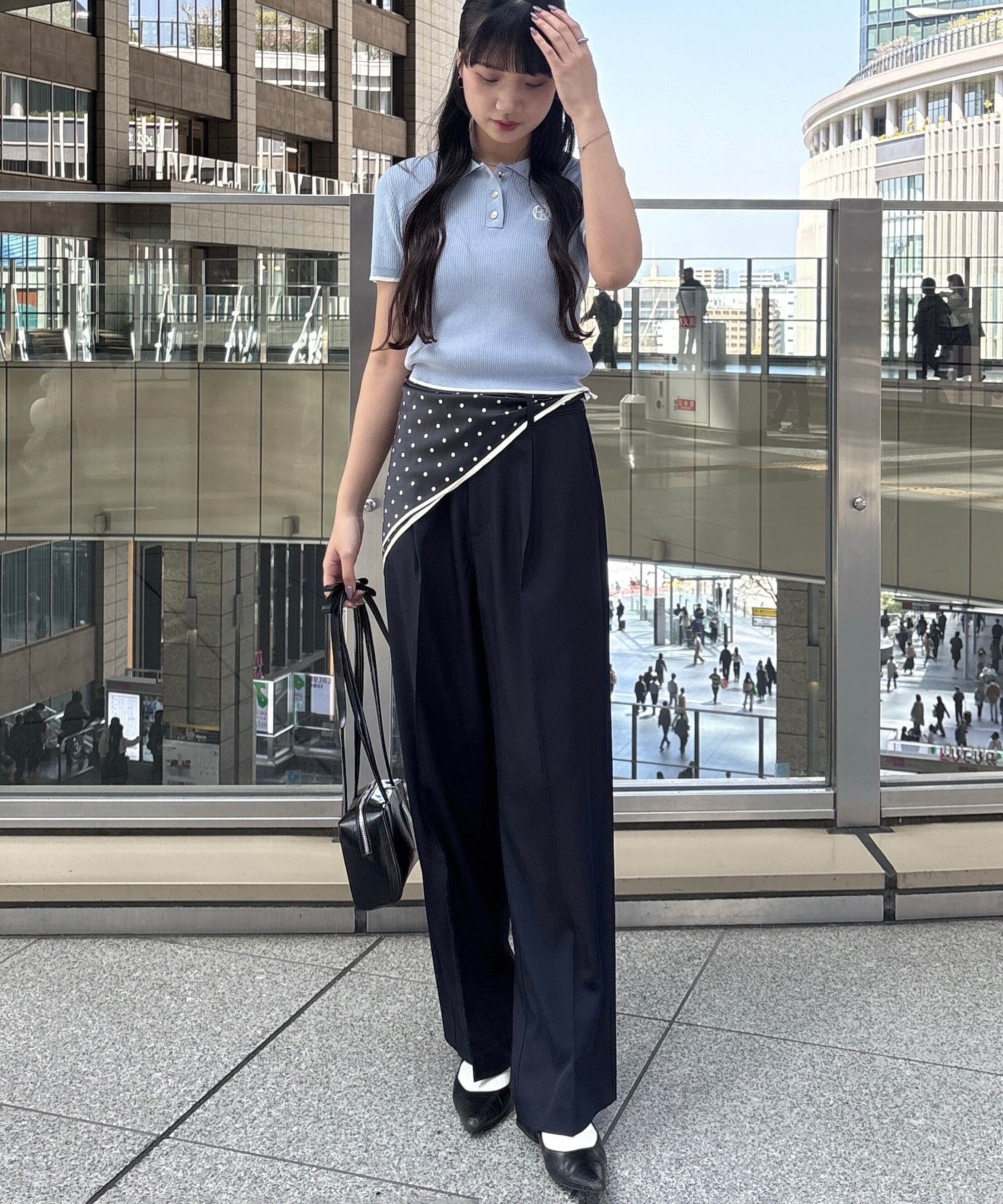  「ﾜﾝﾀｯｸﾜｲﾄﾞﾊﾟﾝﾂ[切らずに履ける身長別ｻｲｽﾞ/低身長/高身 」|その他|