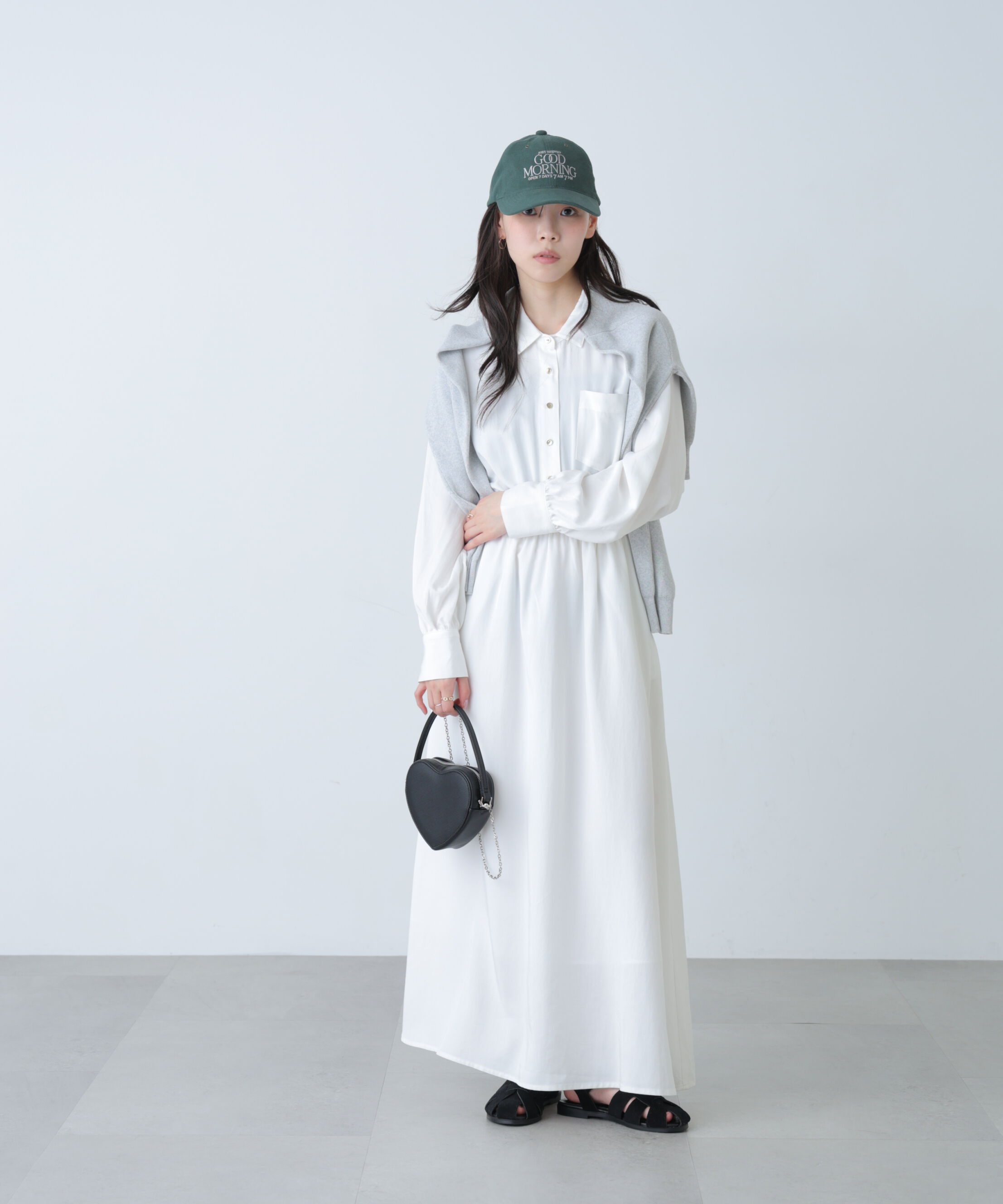  「ロングシャツワンピース」|ワンピース|