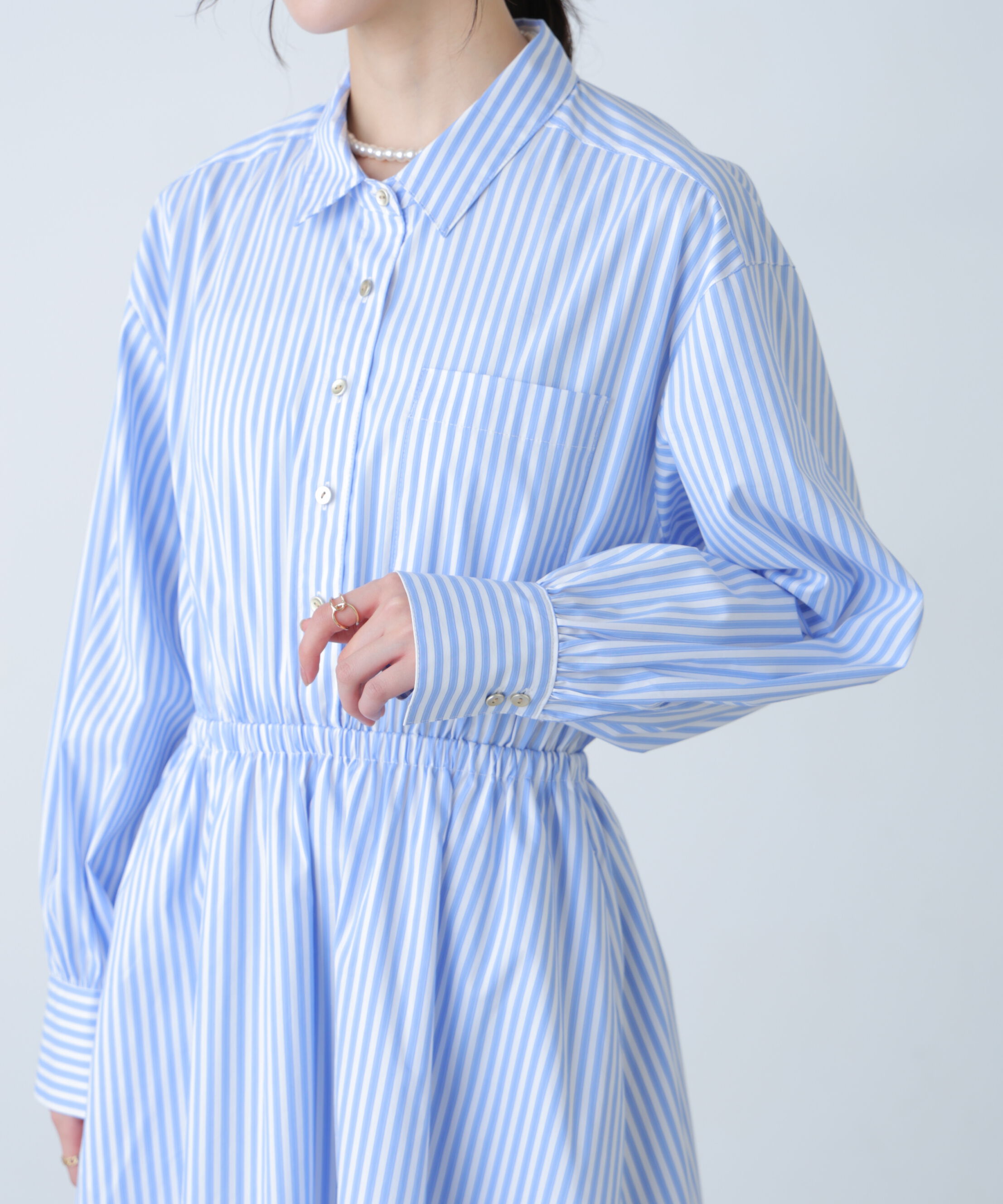  「ロングシャツワンピース」|ワンピース|