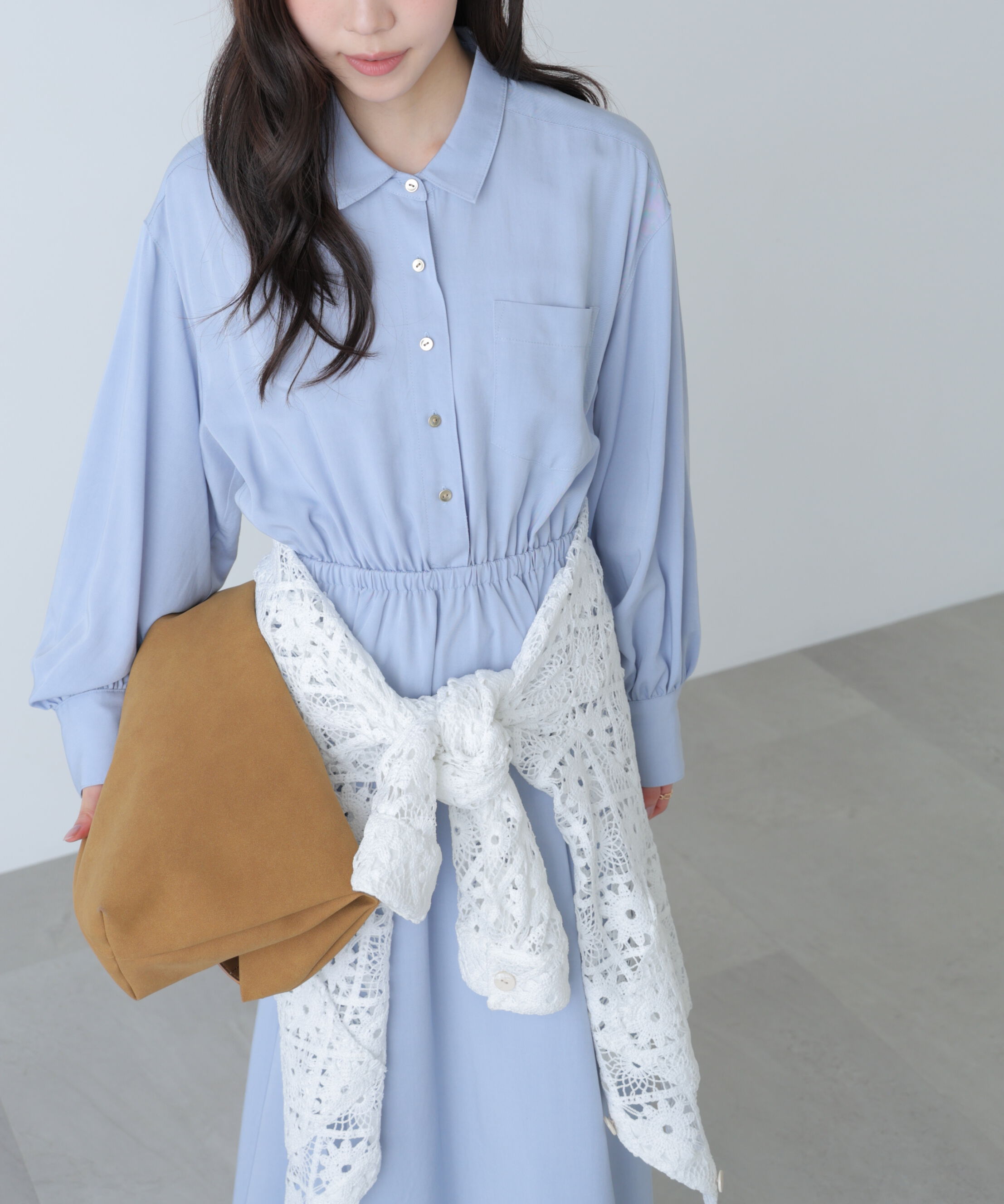  「ロングシャツワンピース」|ワンピース|