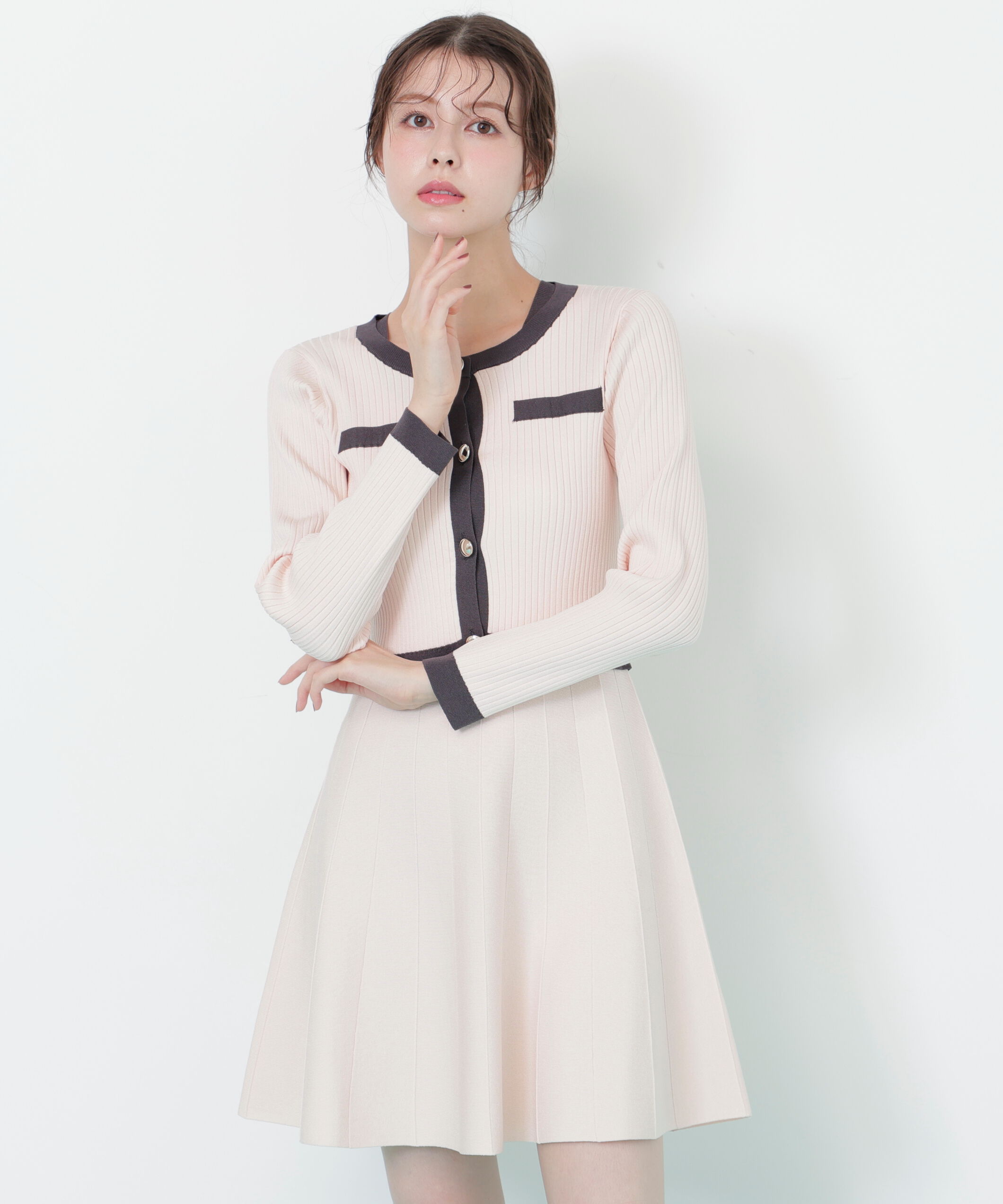  「ビッグリボンニットアップ」|ワンピース|