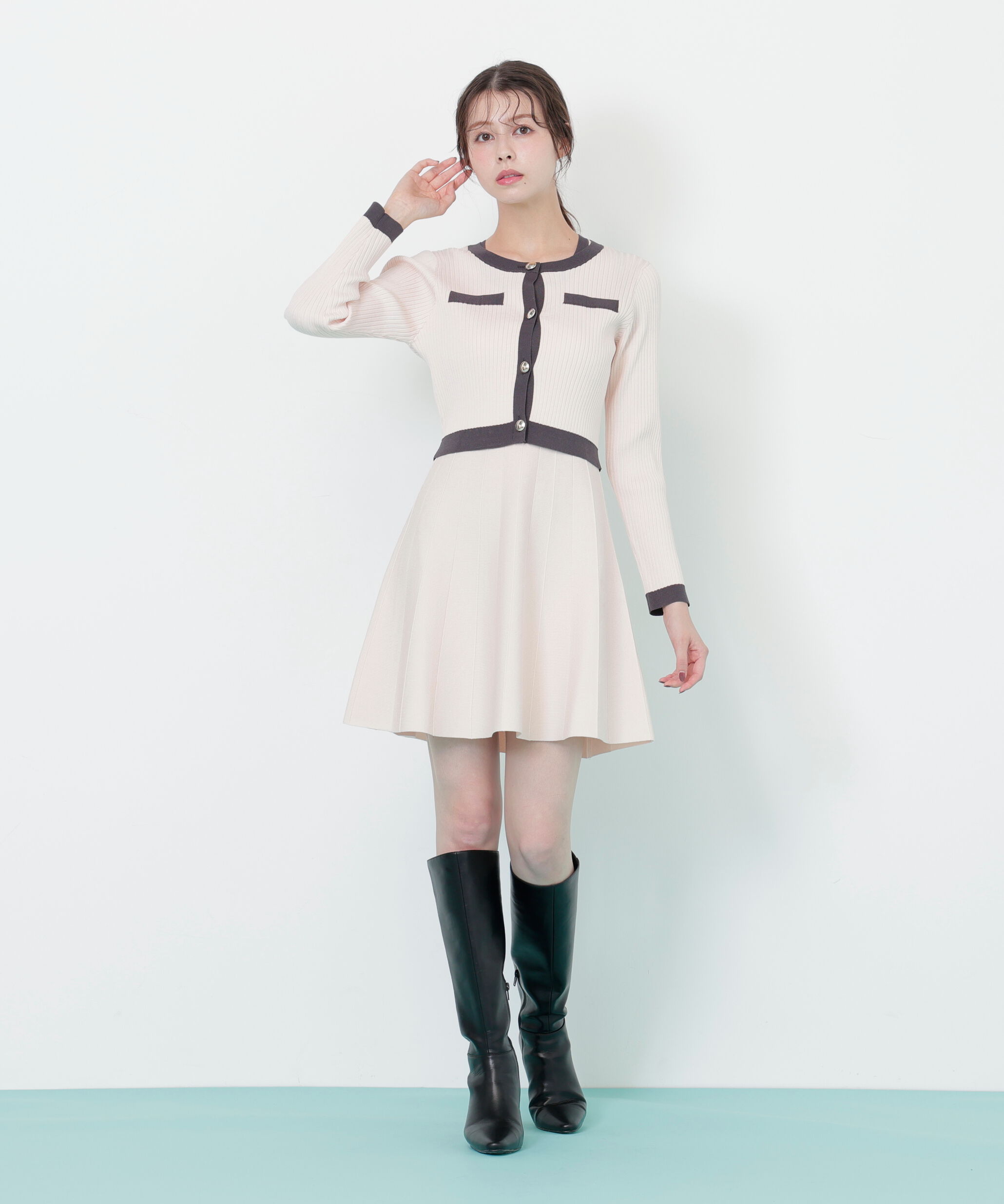  「ビッグリボンニットアップ」|ワンピース|