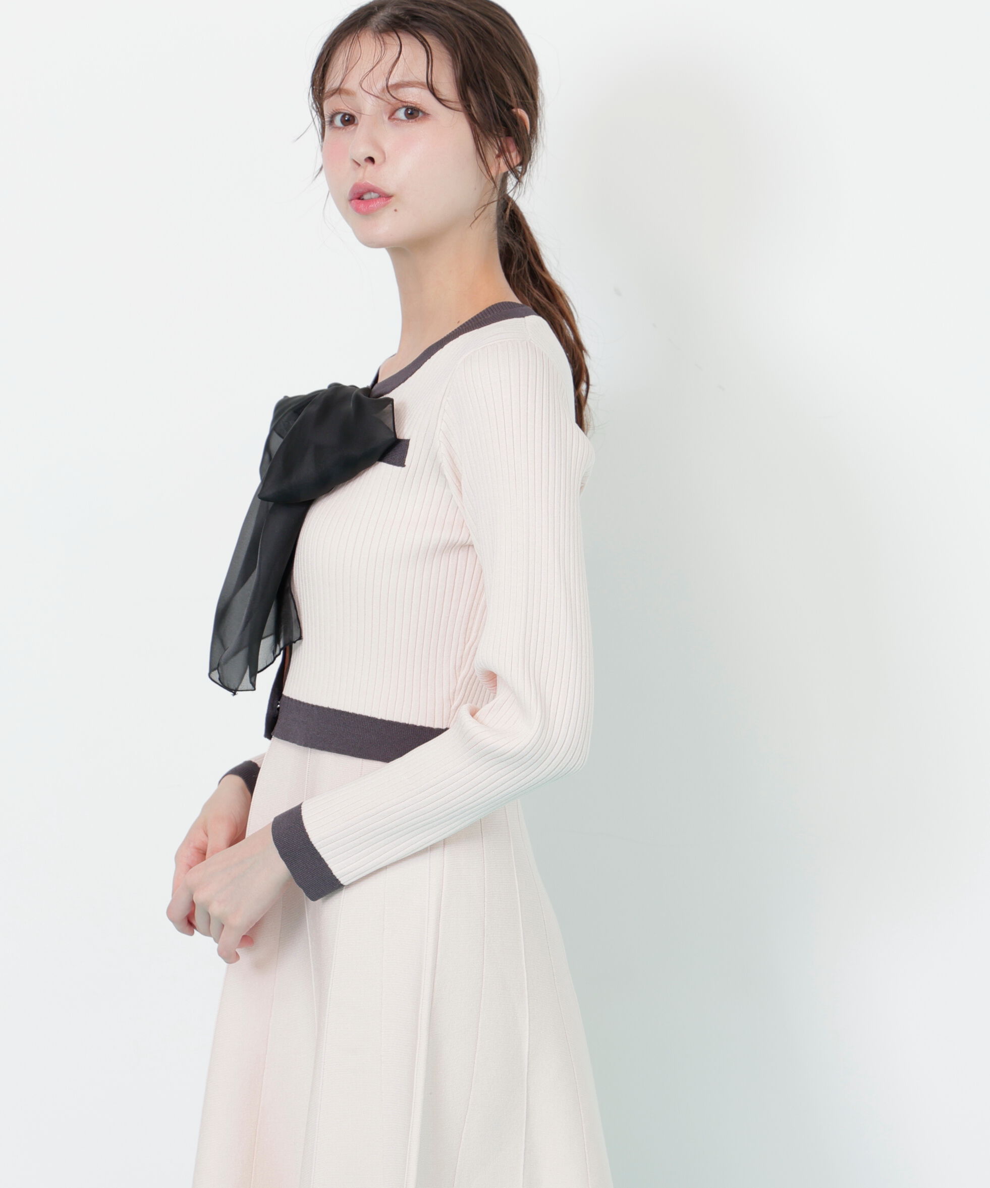  「ビッグリボンニットアップ」|ワンピース|