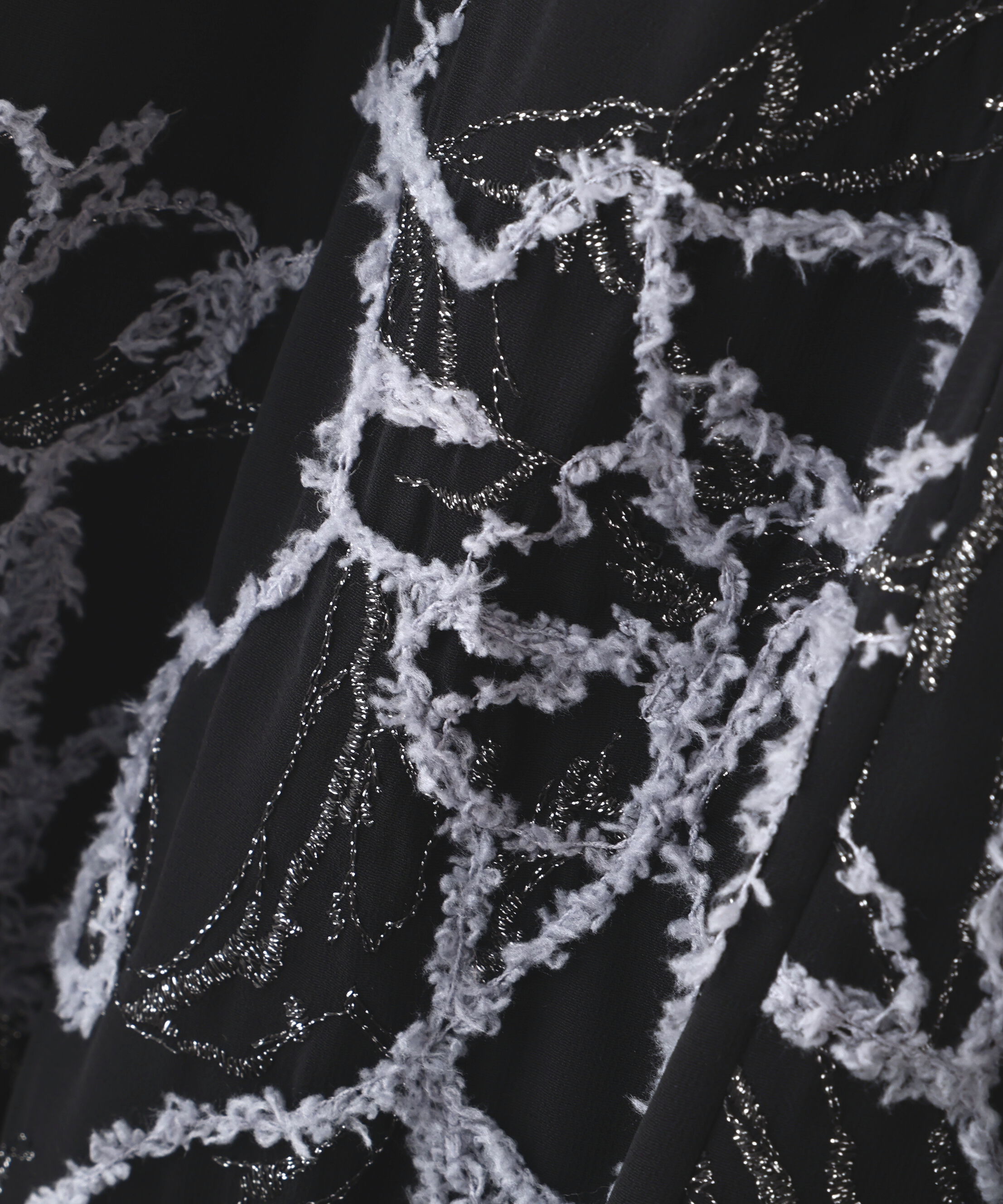  「モール刺繍ドッキングニットワンピース」|ワンピース|