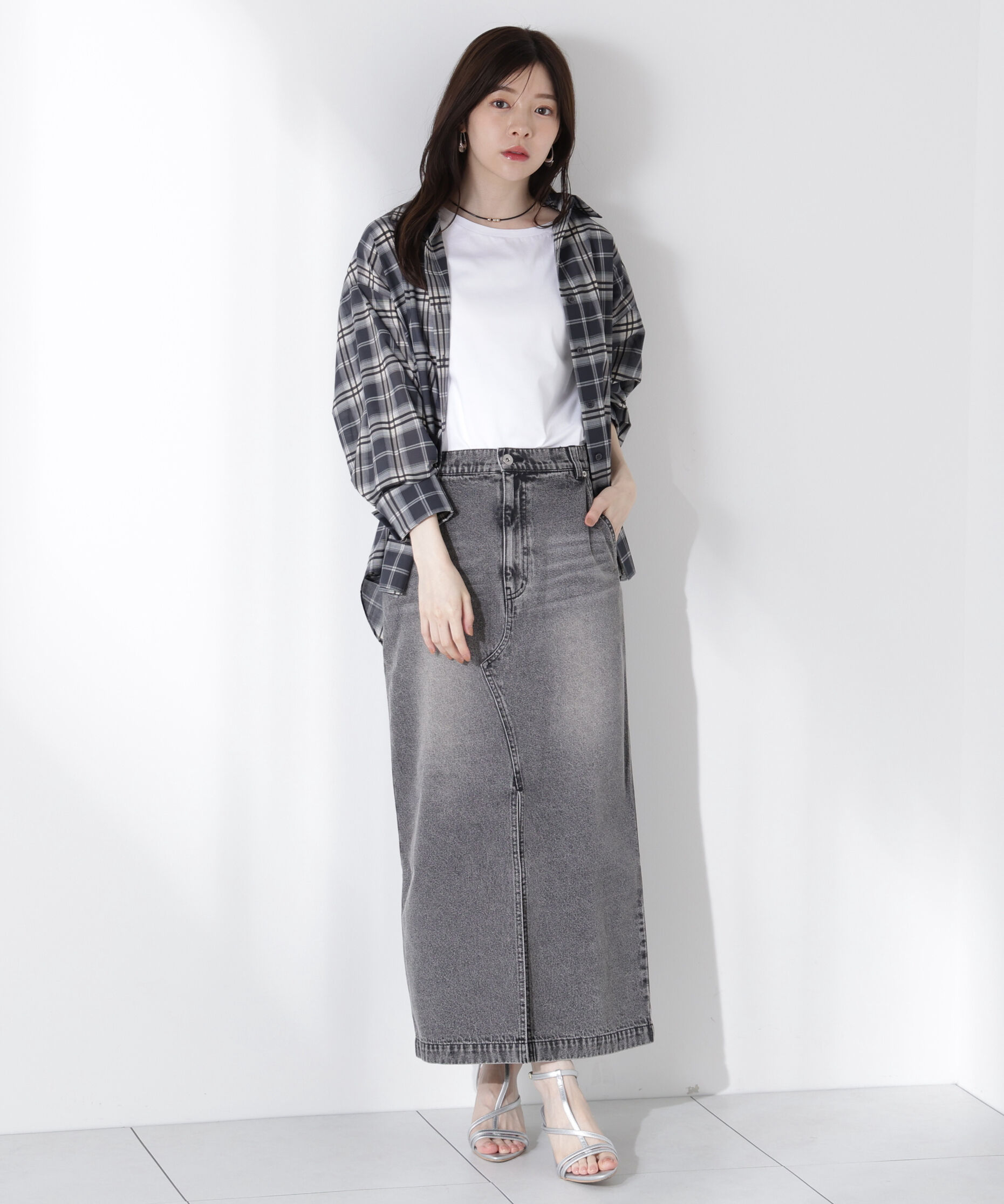 PROPORTION BODY DRESSING「デニムナロースカート」|スカート|