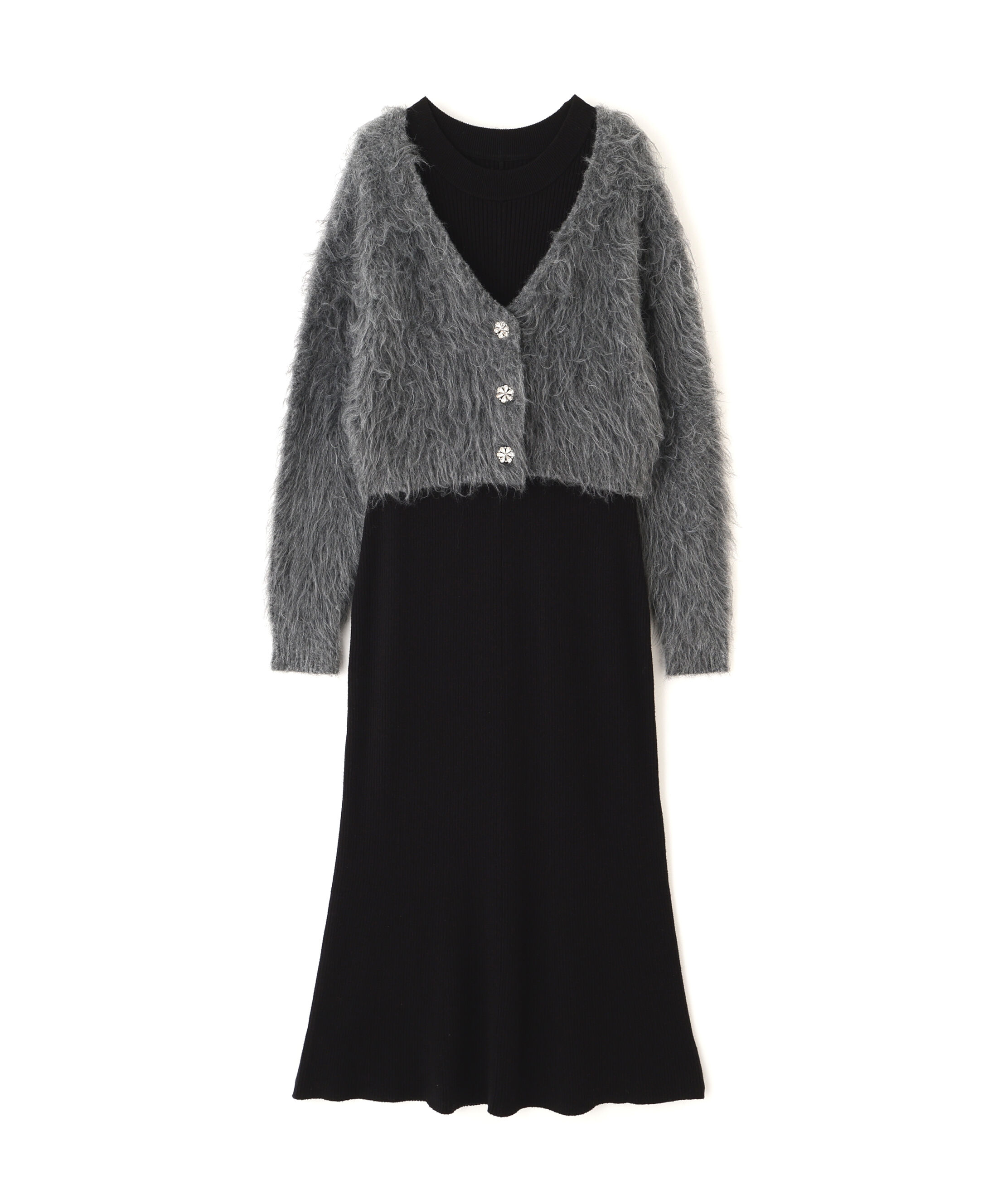 PROPORTION BODY DRESSING「シャギーカーデニットセットアップ 25AW」|ワンピース|