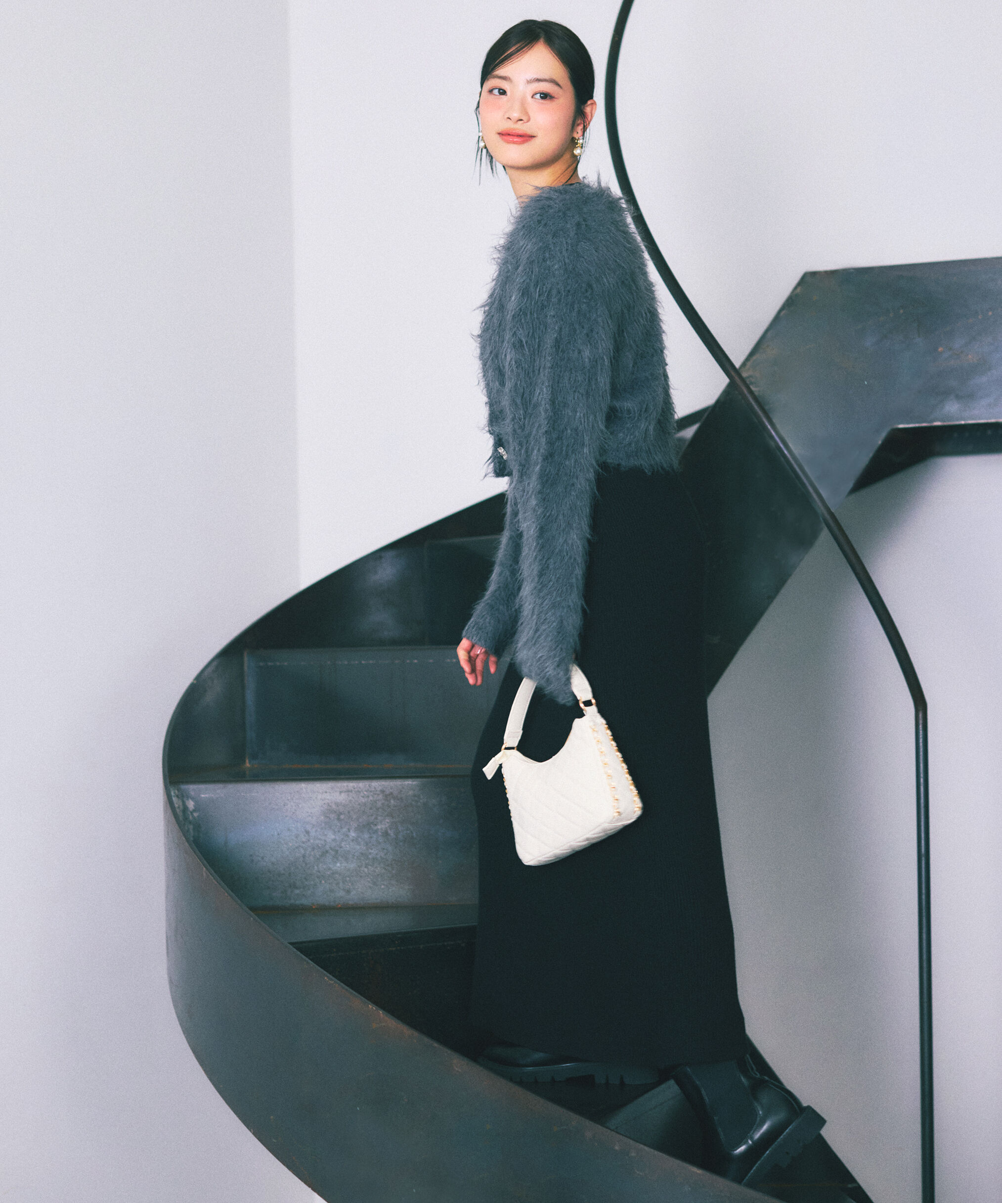 PROPORTION BODY DRESSING「シャギーカーデニットセットアップ 25AW」|ワンピース|