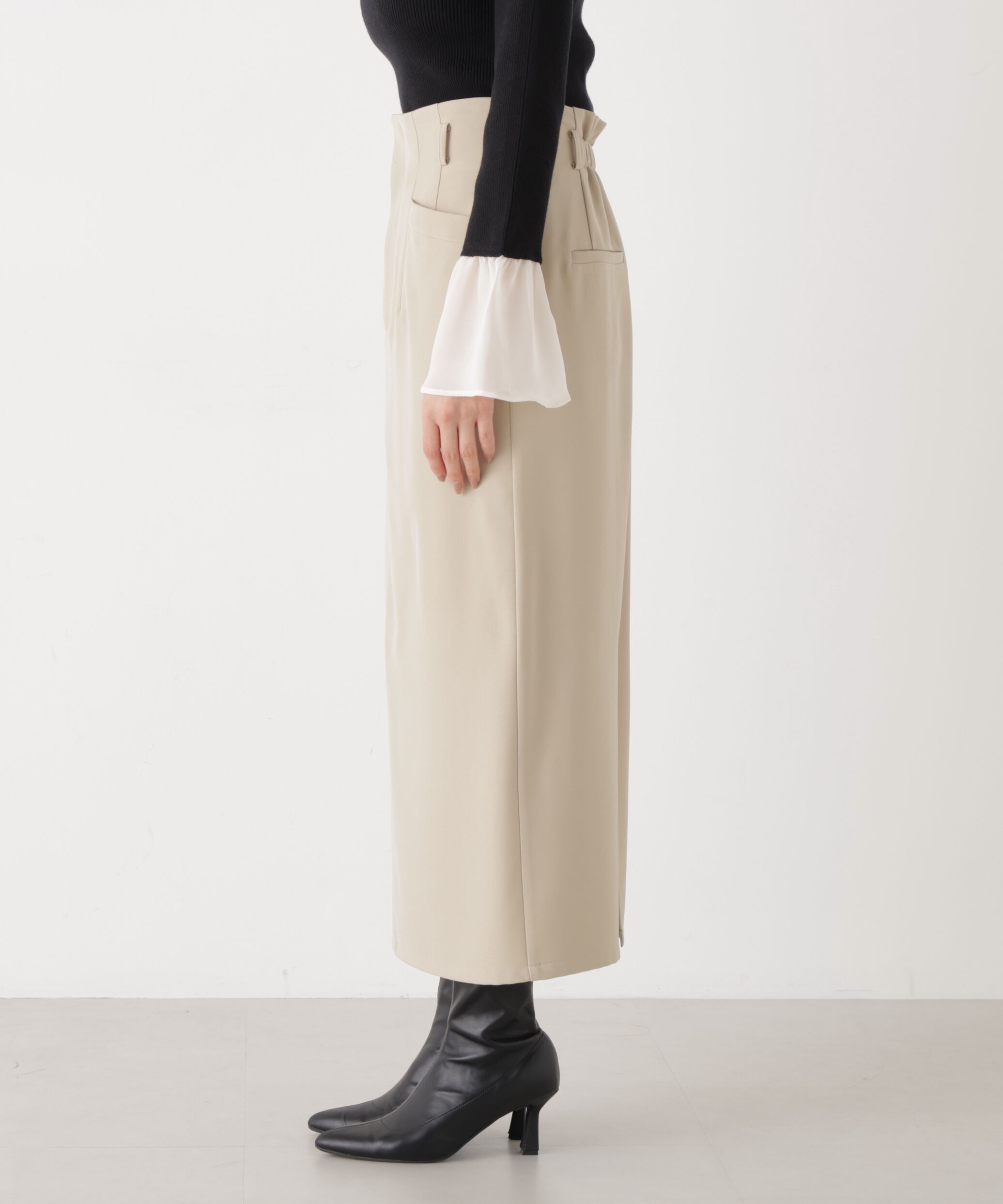 PROPORTION BODY DRESSING「〈a/mie〉ベーシックナロースカート　26SS」|スカート|