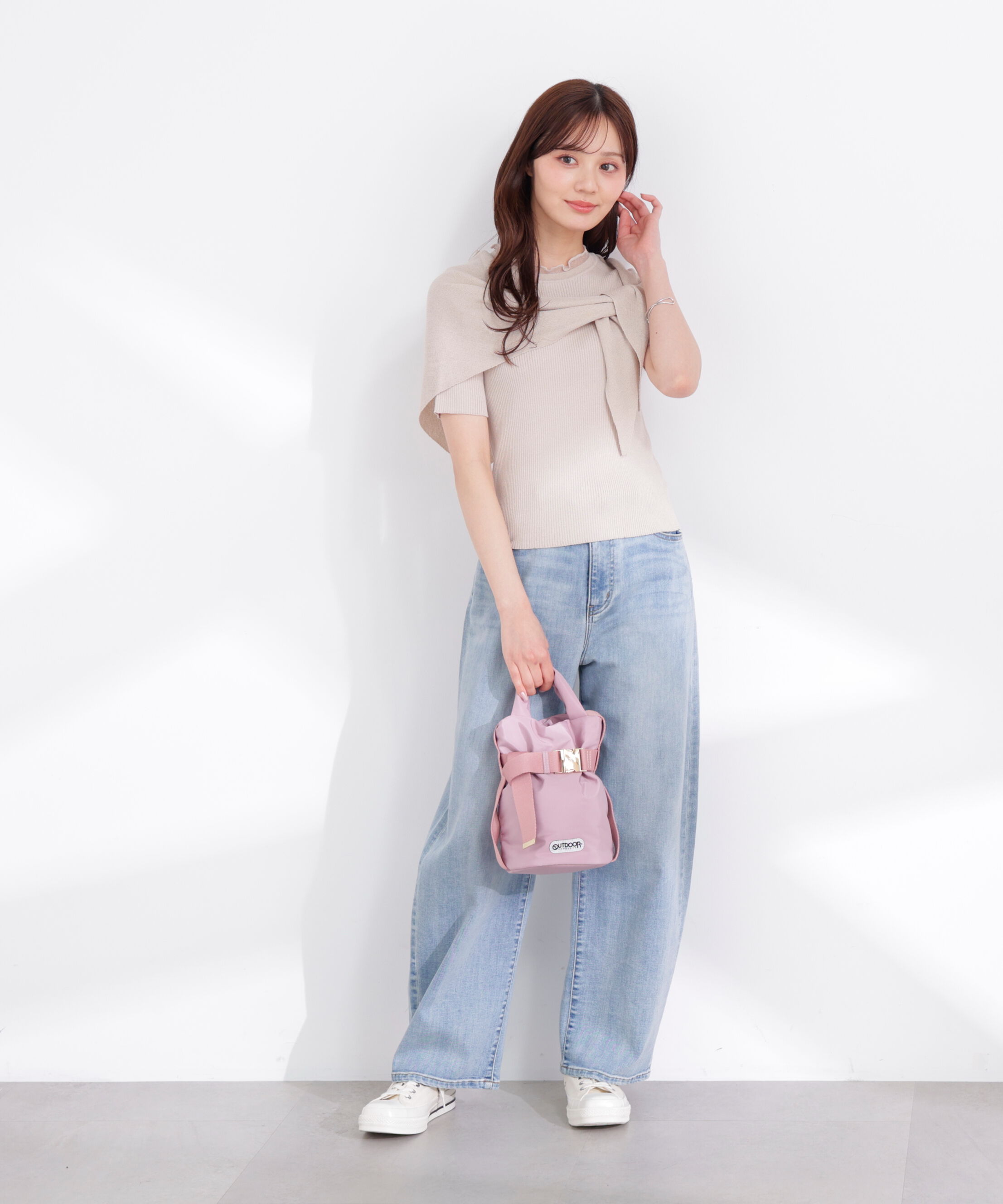 PROPORTION BODY DRESSING「トライアングルスカーフ付きニット 26SS」|ニット・セーター|